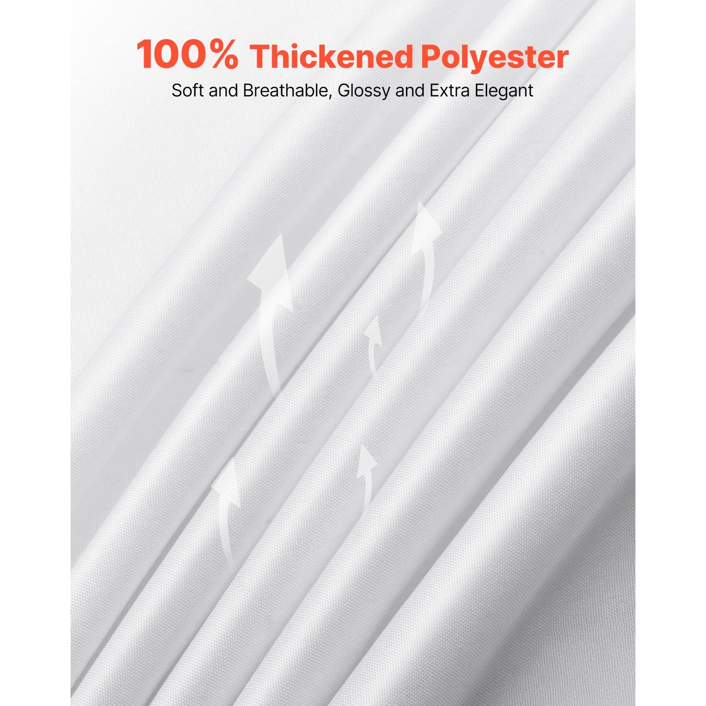 KFFKFF White Tablecloths for Rectangular Tables, 10-Pack, 60 x 102 Inches, Durable and Machine-Washable Polyester Fabric, Wrinkle-Resistant Table Covers for Events, Weddings, Parties, and Banquets