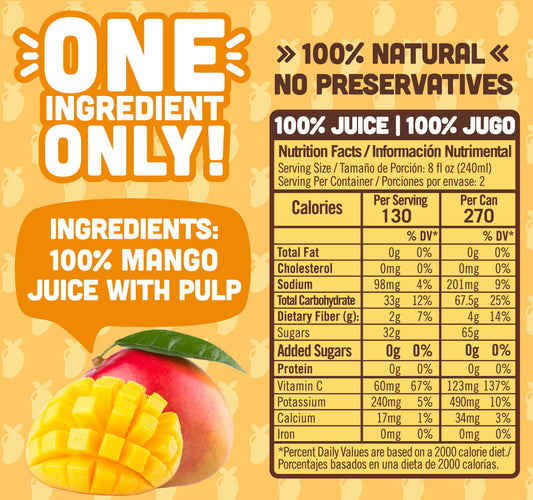 (12 pack) Nilo 100% Mango Juice w/ Pulp