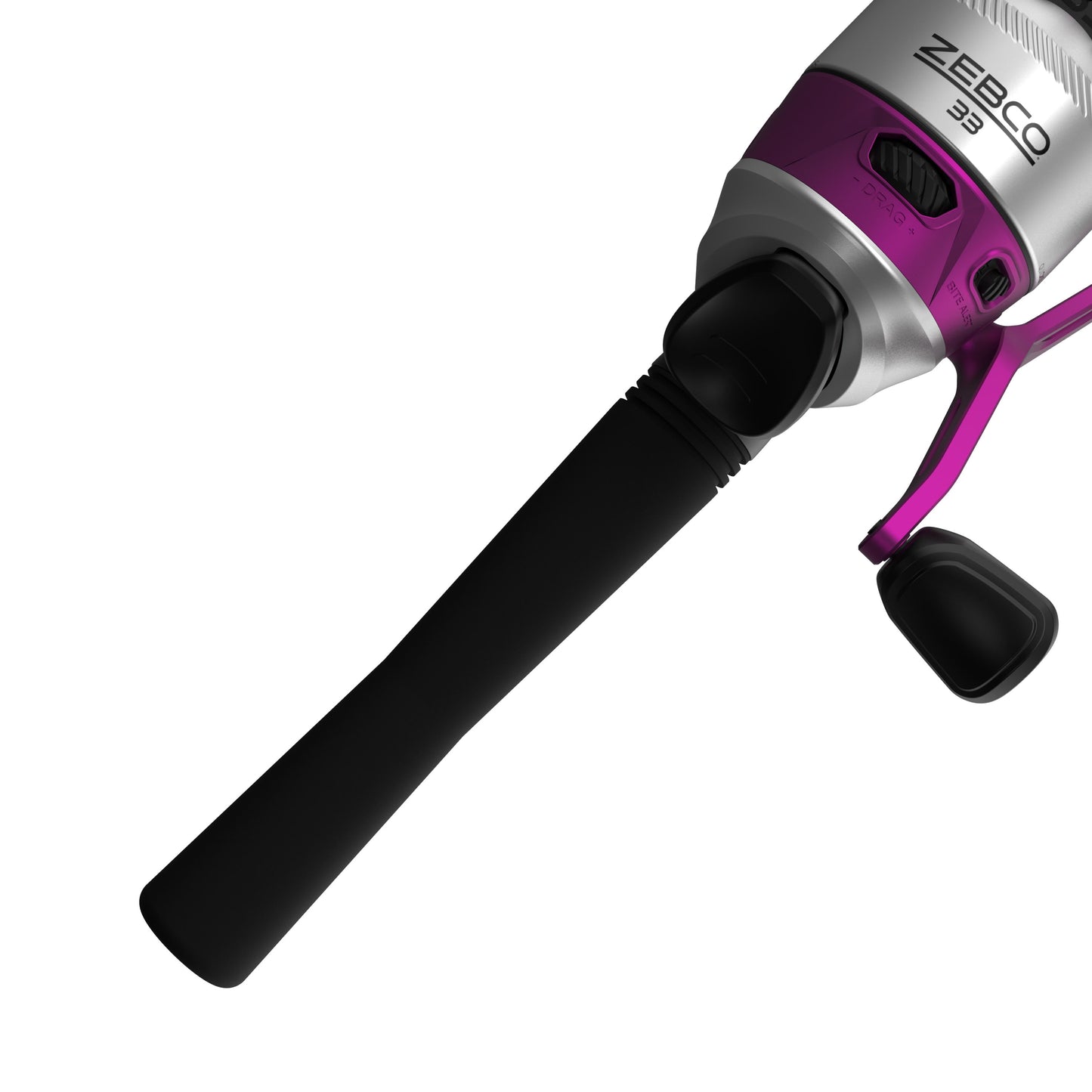 Zebco 33 Spincast Reel and Fishing Rod Combo, 6-Foot 2-Piece Rod, Purple