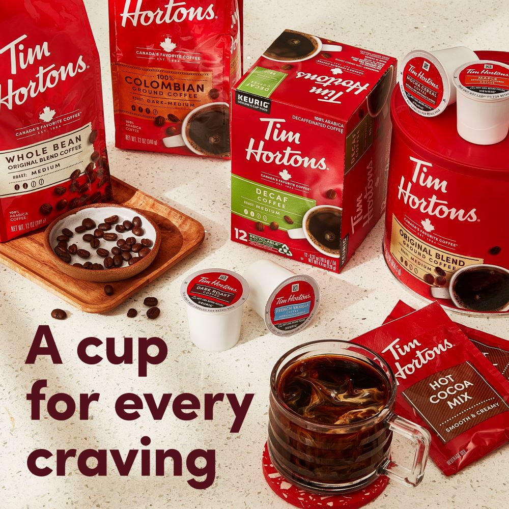 Tim Hortons Original Blend Medium Roast K-Cup Coffee Pods for Keurig Brewers, 72 Ct