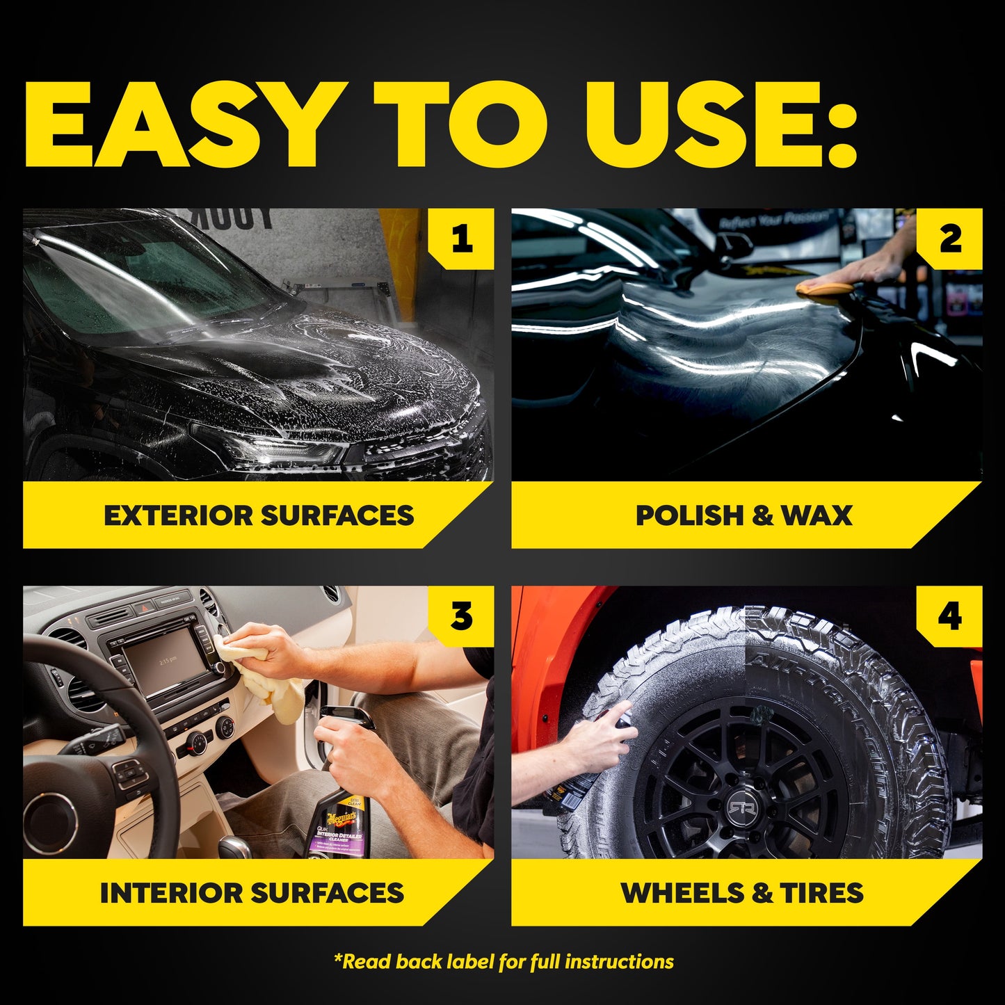 Meguiar's Complete Car Care Kit, Car Detailing Gift Set for Car Lovers, Men, Dads and Husbands