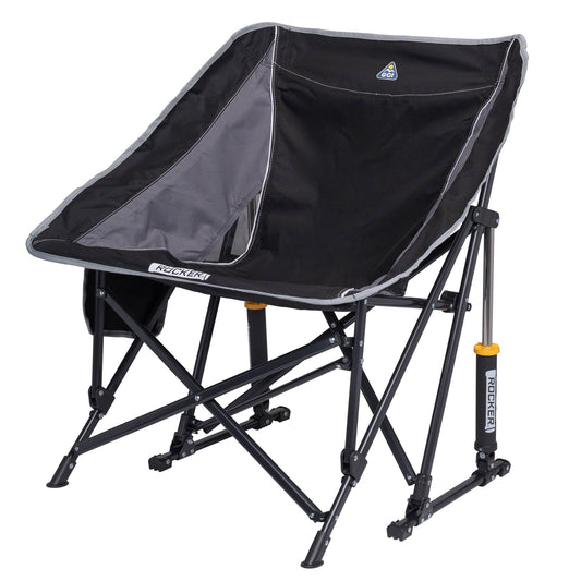 GCI Outdoor Pod Rocker Foldable Rocking Camp Chair, Black