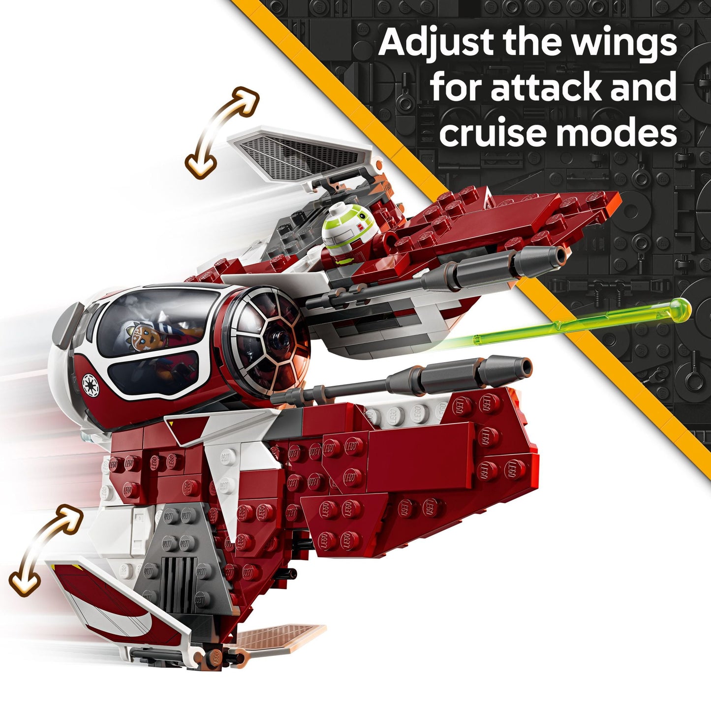 LEGO Star Wars: The Clone Wars Ahsoka's Jedi Interceptor Spaceship Building Toy - Kids Star Wars Toy for Boys and Girls, Ages 8+ - Birthday Gift Idea for Star Wars Fans - 75401