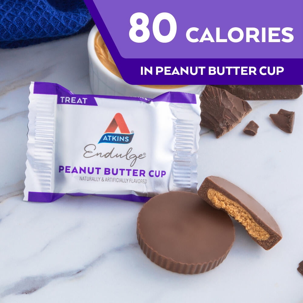 (3 pack) Atkins Endulge Treats, Peanut Butter Cups, Sugar Free Candy, Keto Desserts, Low Sugar Treats, 20 Count (10ct Value Pack)