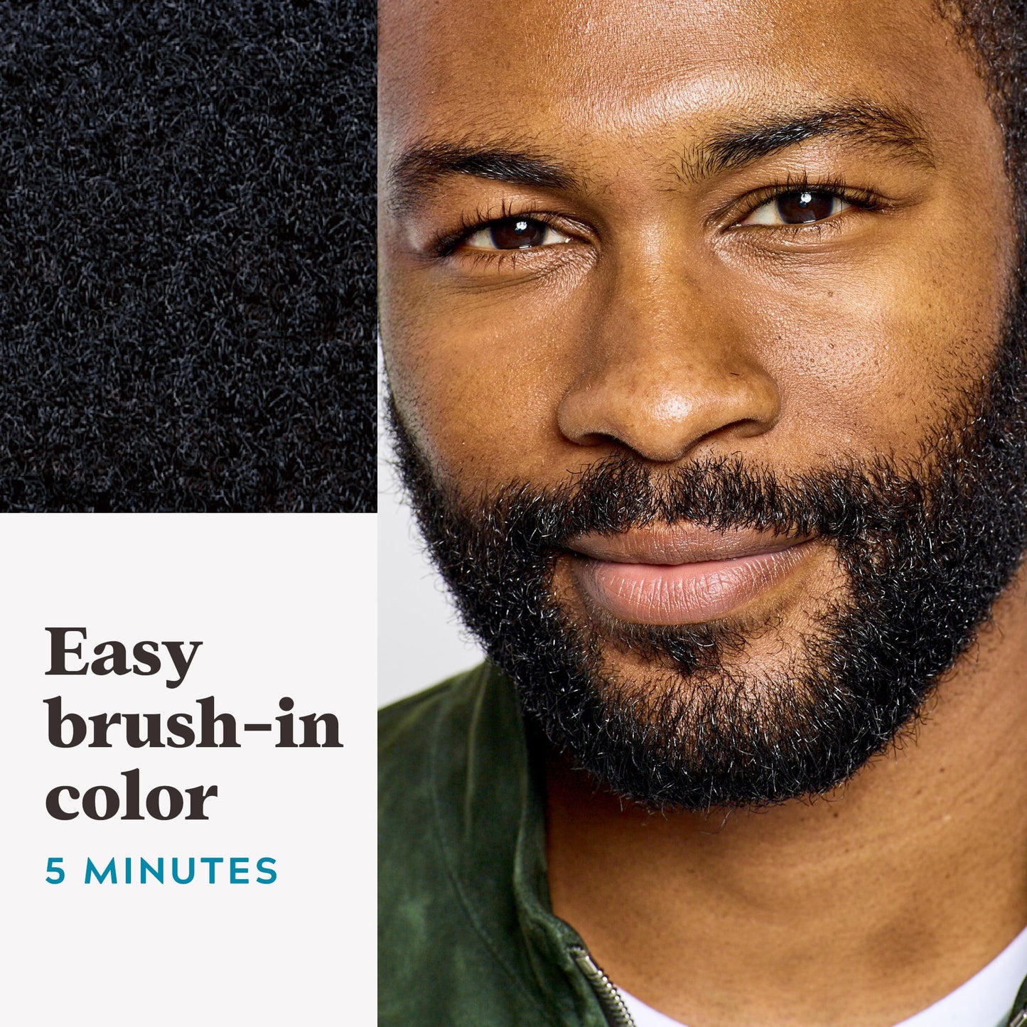 Just For Men Mustache & Beard, Beard Dye for Men with Brush Included for Easy Application, With Keratin Biotin Aloe and Coconut Oil for Healthy Facial Hair - Jet Black, M-60 Pack of 3