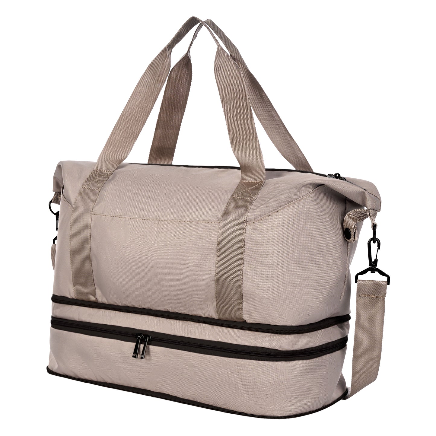 Protege 3-Piece Hardside Travel Set with Carry On + Medium Checked Spinner Luggage & Weekender Duffel, Taupe Splash