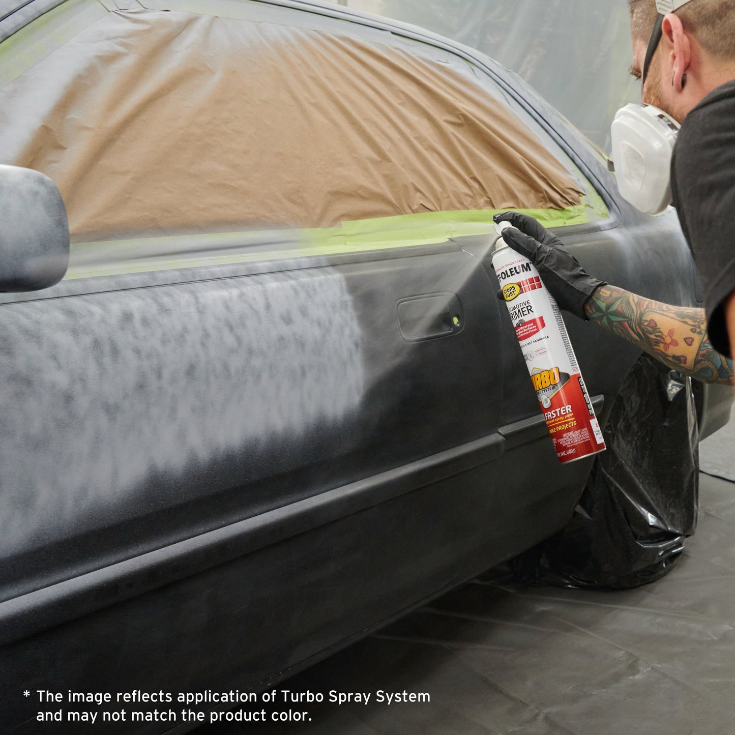(6 pack) Black, Rust-Oleum Stops Rust Turbo Protective Enamel Gloss Spray Paint-334128, 24 oz