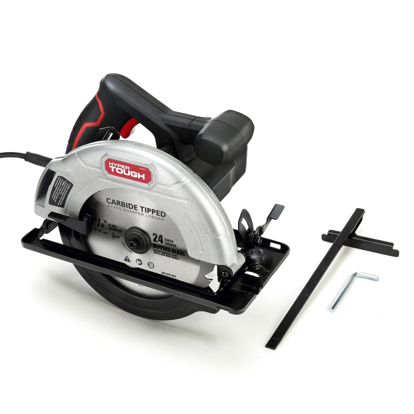 Hyper Tough 12 Amp 7-1/4 Inch Corded Circular Saw with Steel Shoe and Adjustable Bevel