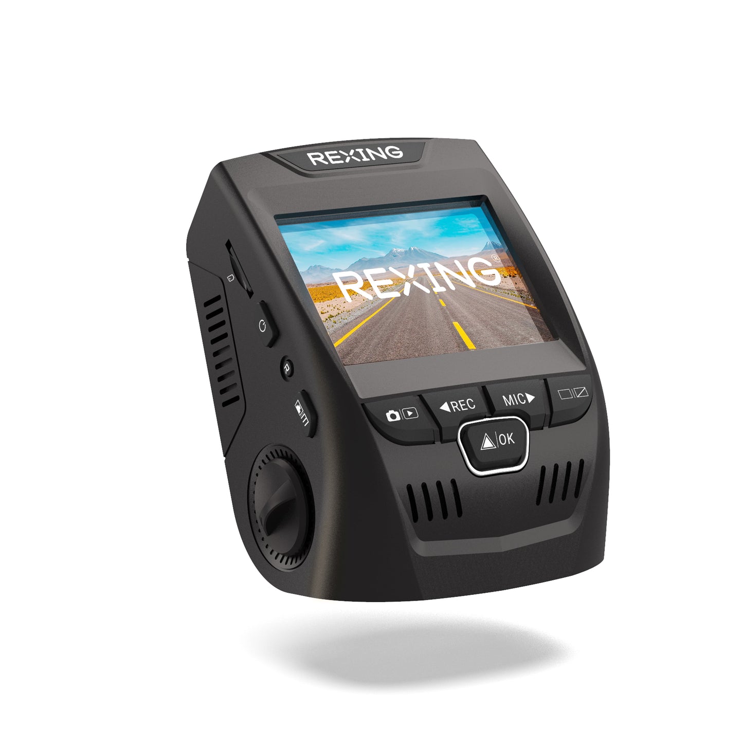 Rexing 1080p Dash Cam with 170° Wide Angle, 24/7 Parking Monitor, Loop Recording, G-Sensor, Dual Mount Options & 32GB Card Included