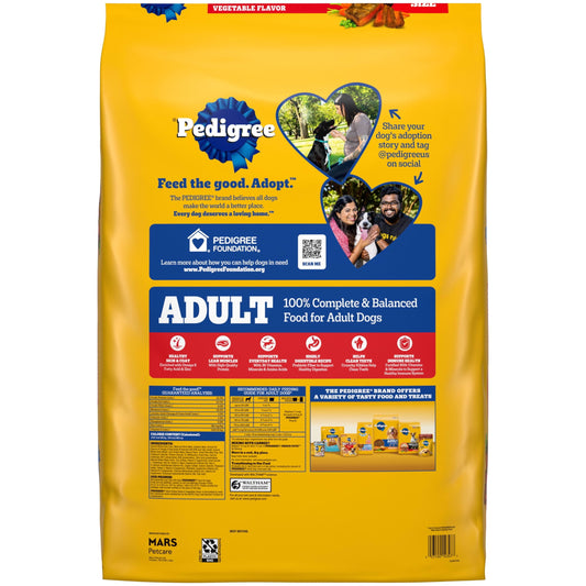 Pedigree Complete Nutrition Adult Dry Dog Food, Steak & Vegetable Flavor, 40 lb Bag
