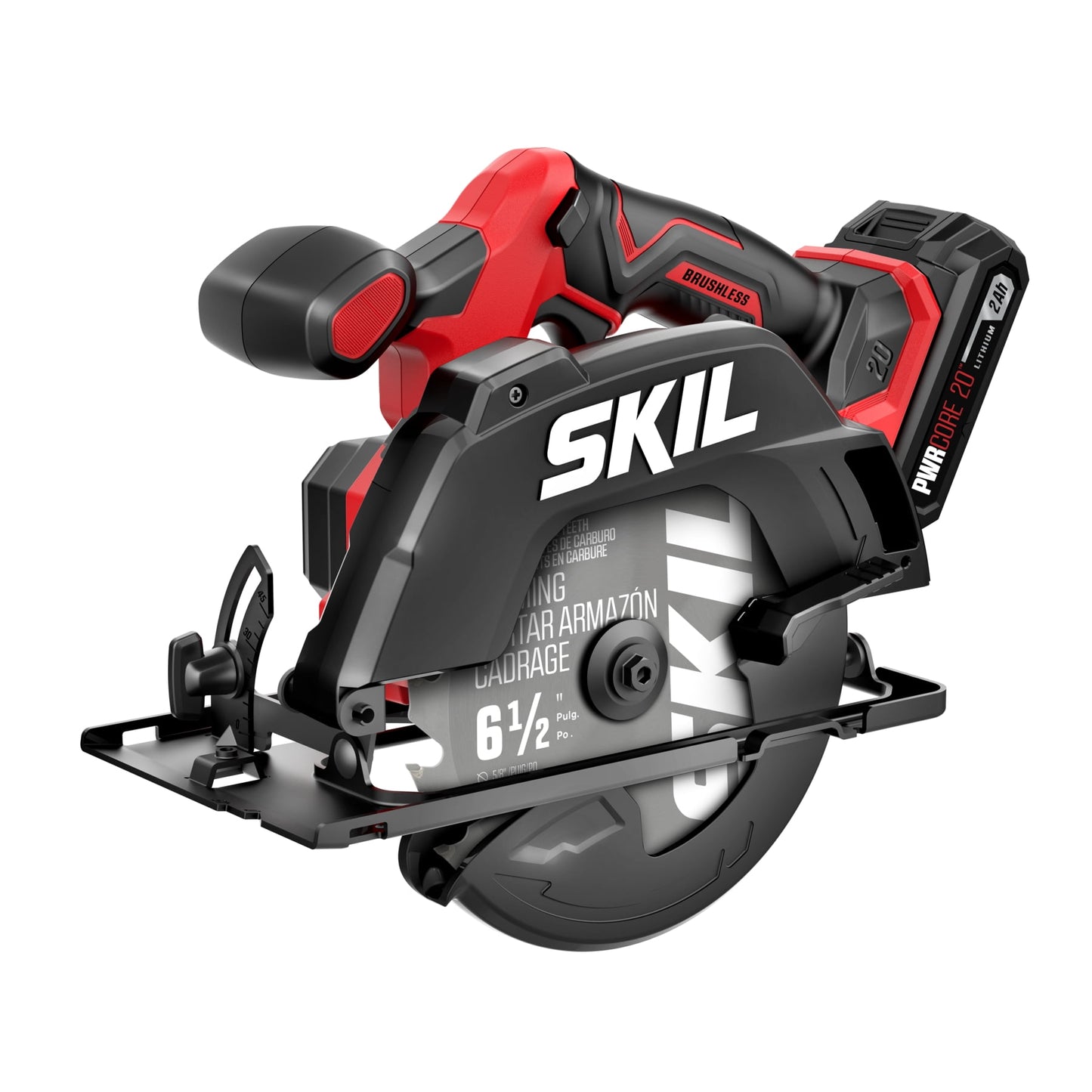 SKIL PWRCORE 20™ Brushless 20V 6 1/2 In. Circular Saw Kit with 2.0Ah Battery and standard Charger-CR6413B-11