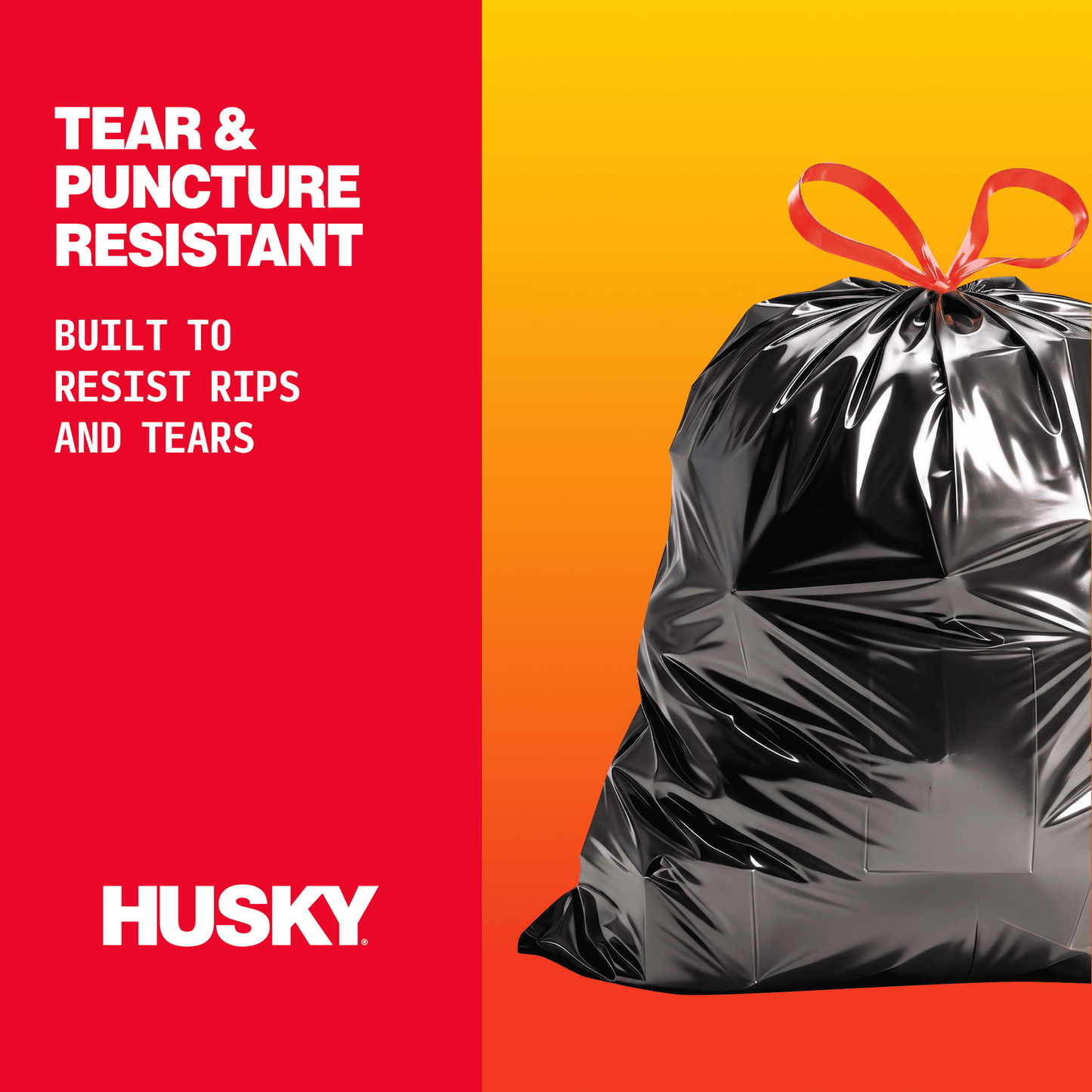 Husky 30 Gallon Large Drawstring Trash Bags, 80 Bags