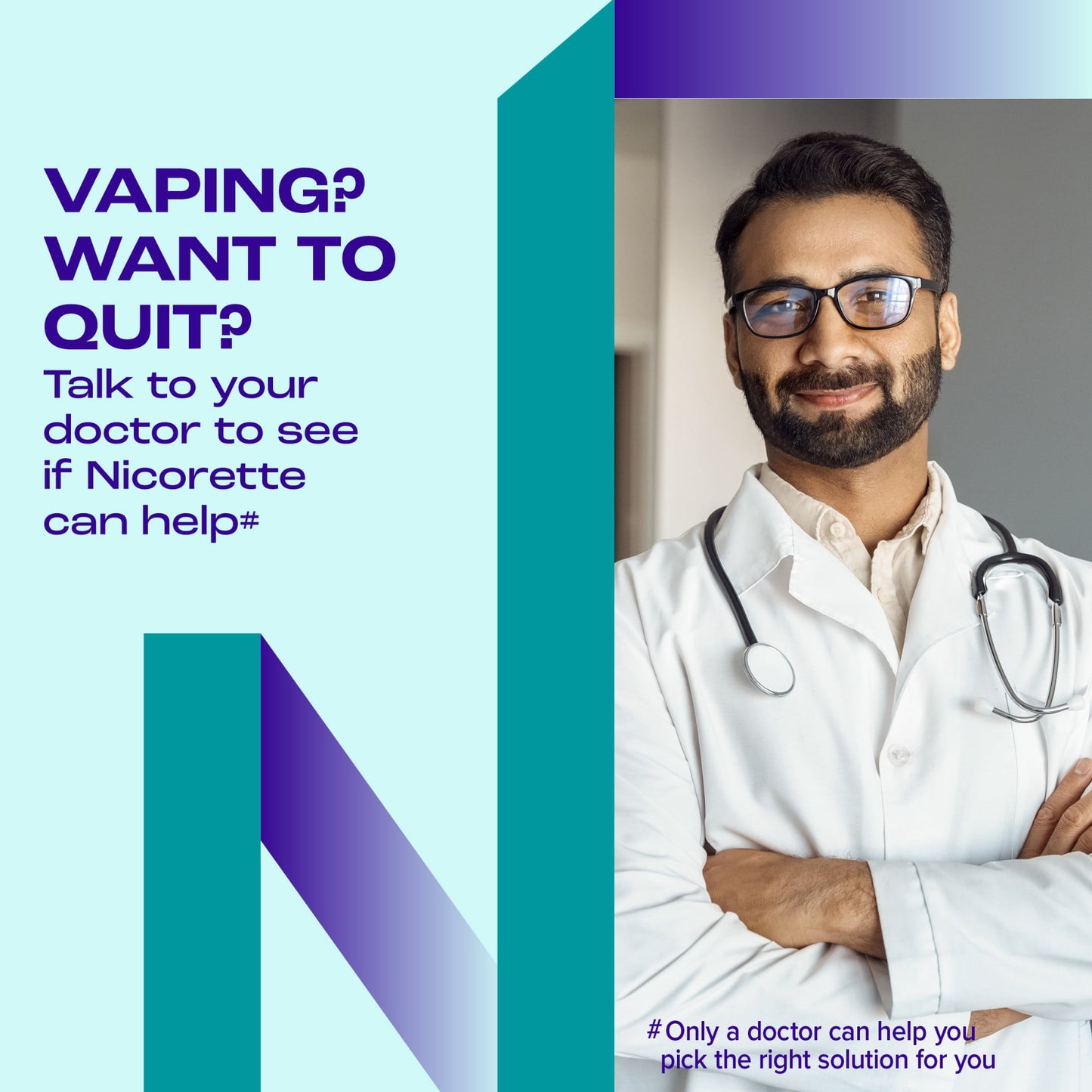 Nicorette Nicotine Gum, Stop Smoking Aids, 4 Mg, White Ice Mint, 160 Count