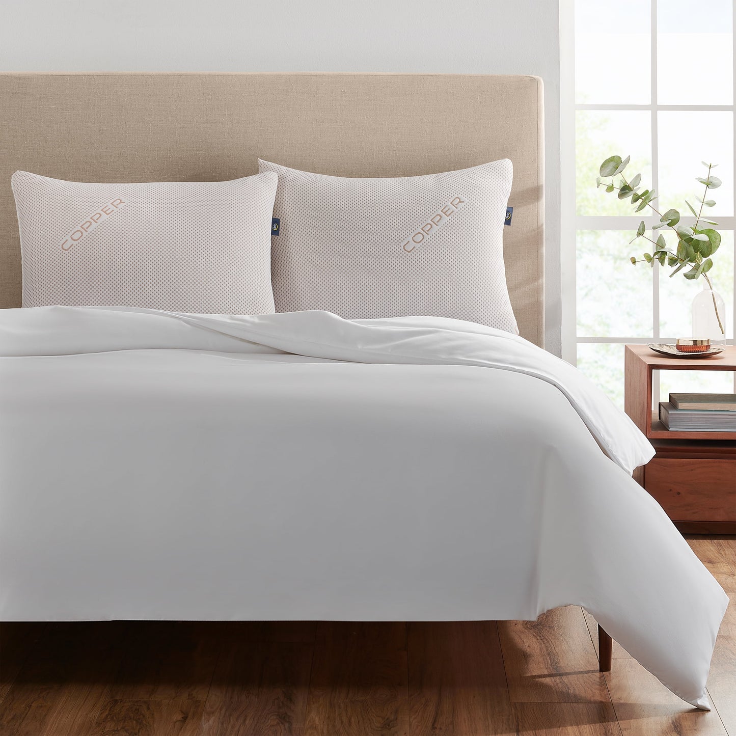 Sertapedic Copperloft Standard/Queen Bed Pillow, 2 Pack, Hypoallergenic