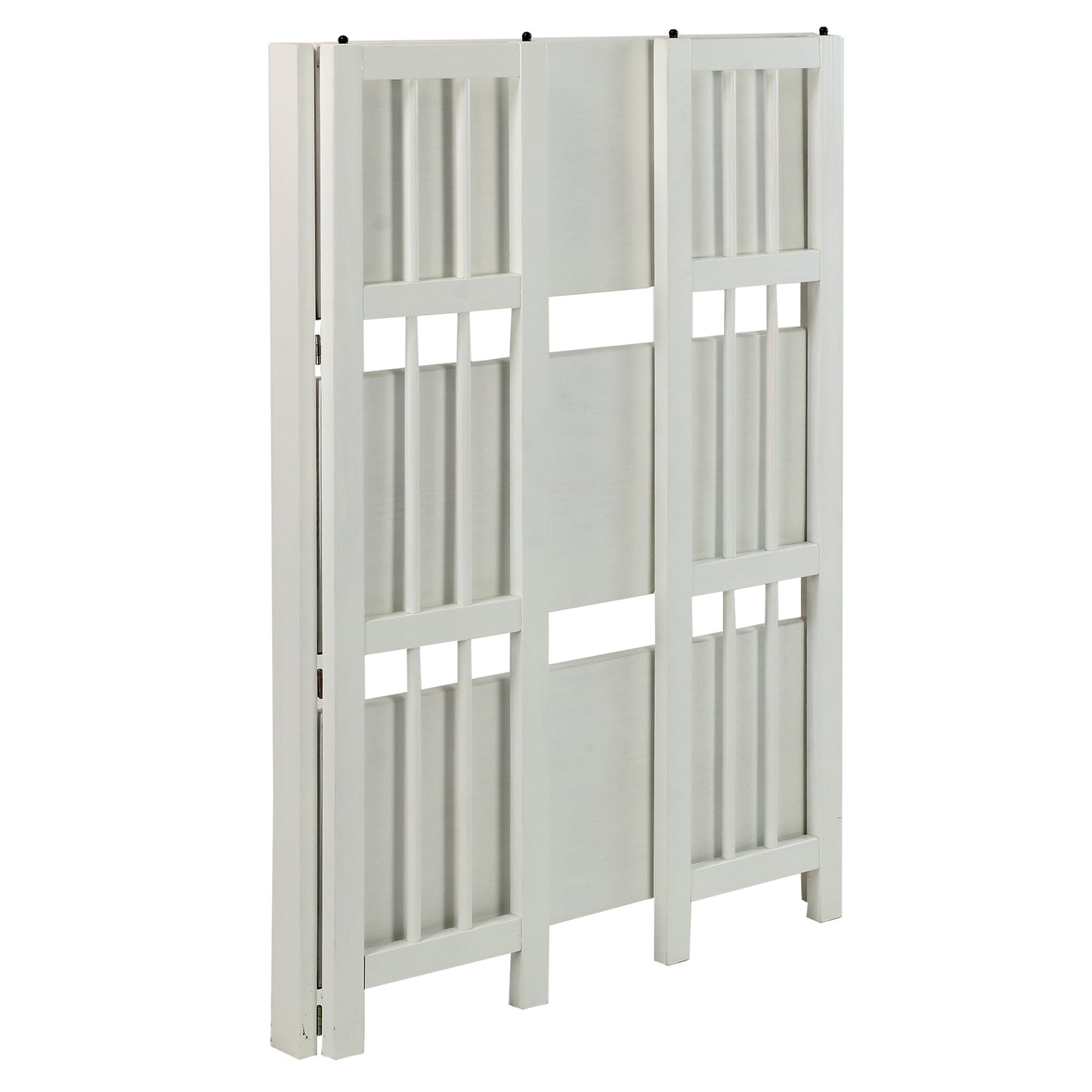 3-Shelf Folding Stackable Bookcase 27.5" Wide-White