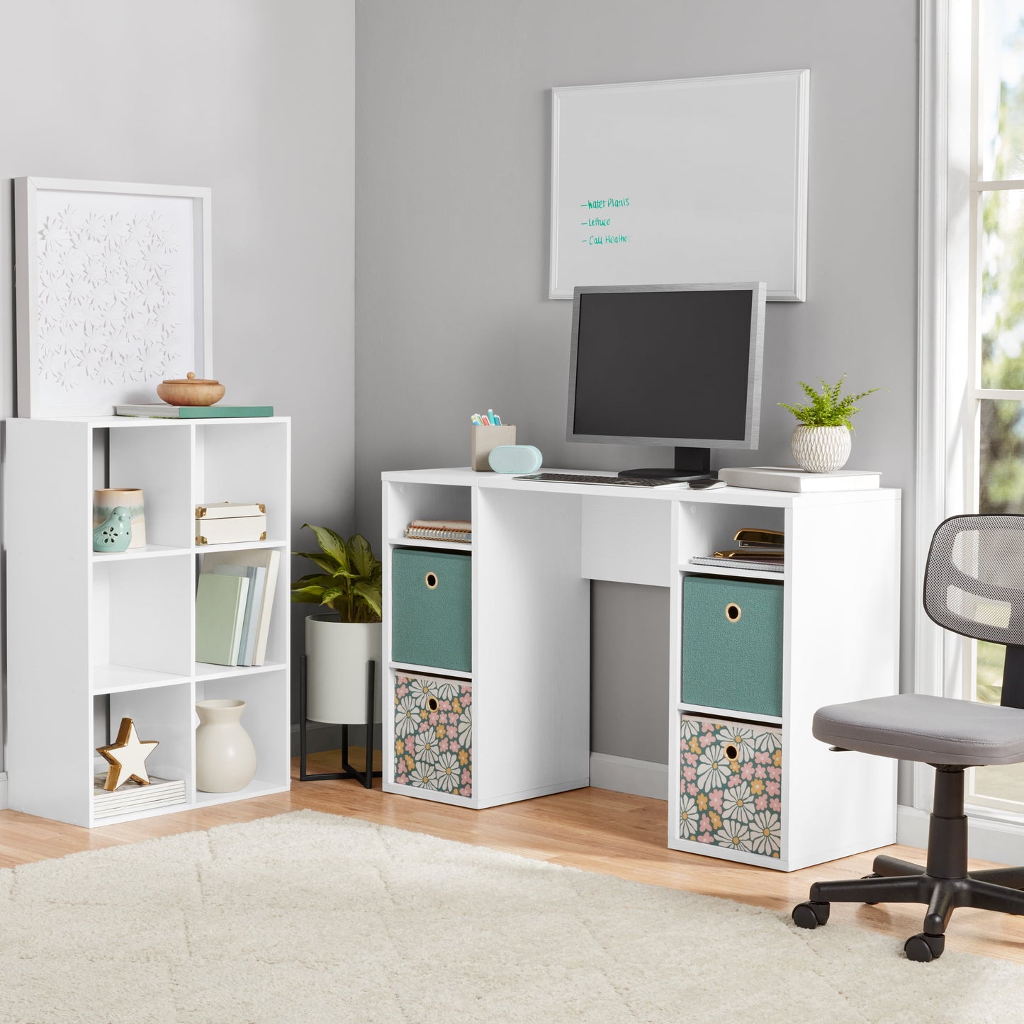 Mainstays 6 Cube Storage Organizer, White