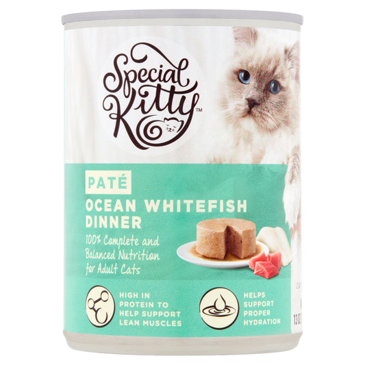 (12 pack) Special Kitty Ocean Whitefish Dinner Pate Wet Cat Food, 13 oz can