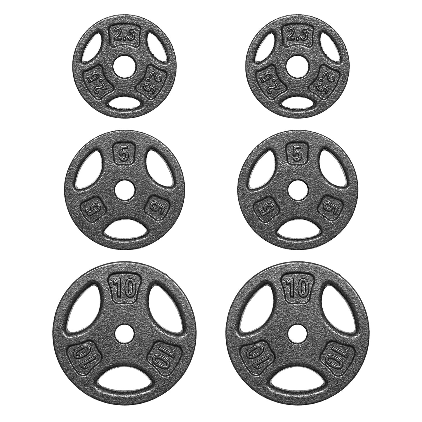 CAP Barbell, 40 lb Standard 1" Weight Plate Set, (10 lb x 4)