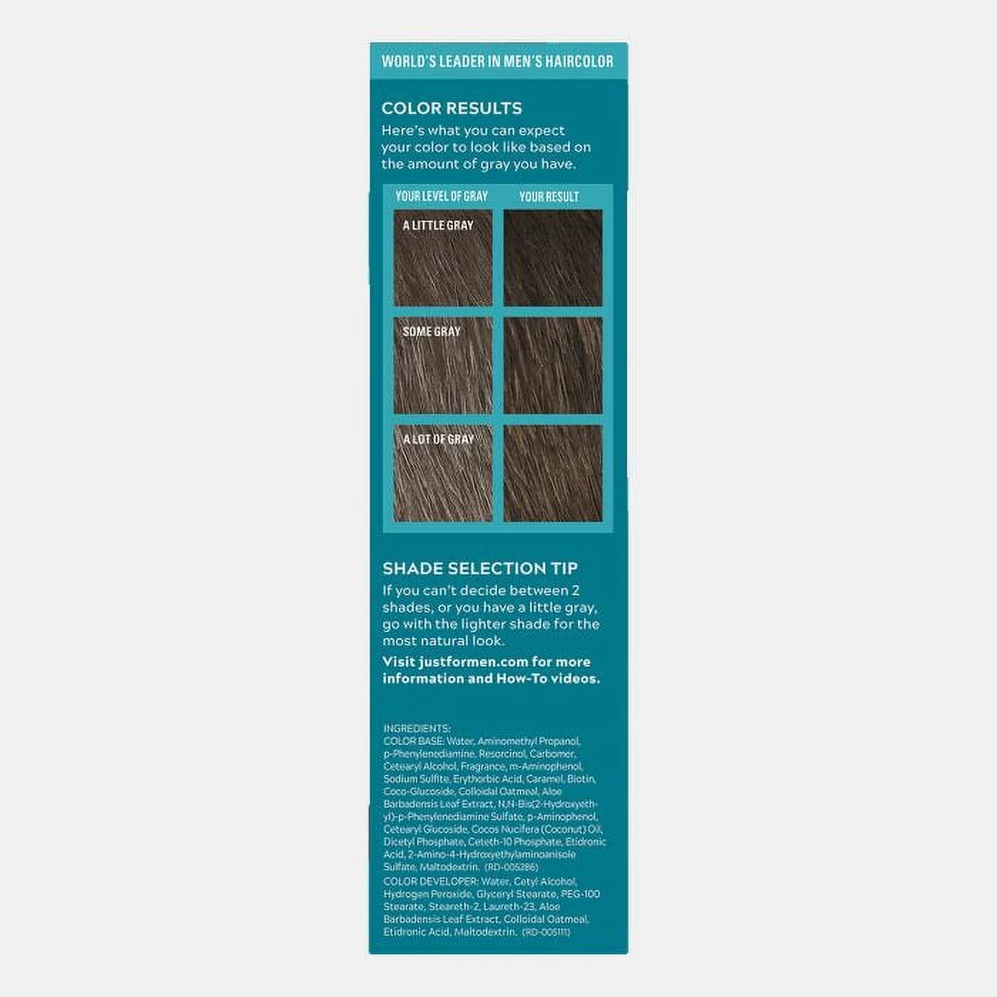 Just For Men Mustache & Beard, Beard Dye for Men with Brush Included, With Keratin Biotin Aloe and Coconut Oil for Healthy Facial Hair - Dark Brown, M-45, Pack of 1 (Packaging May Vary)