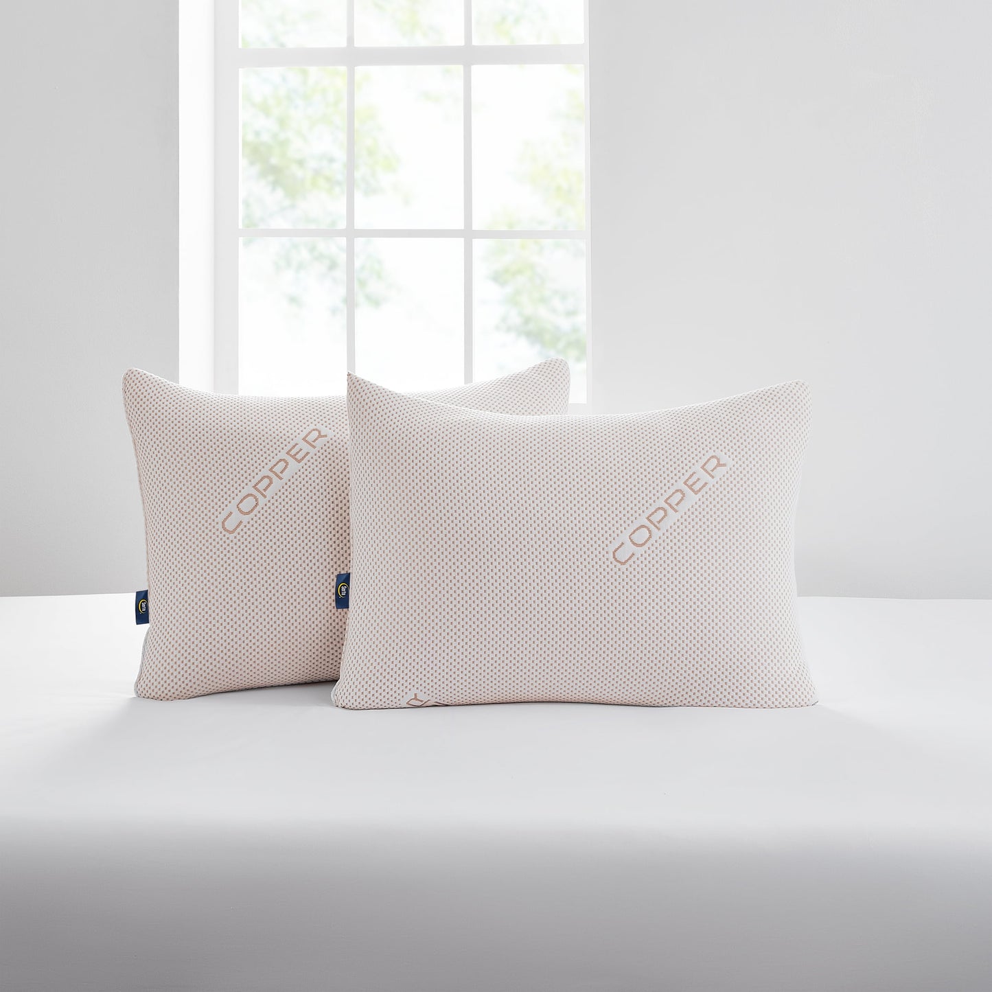 Sertapedic Copperloft Standard/Queen Bed Pillow, 2 Pack, Hypoallergenic
