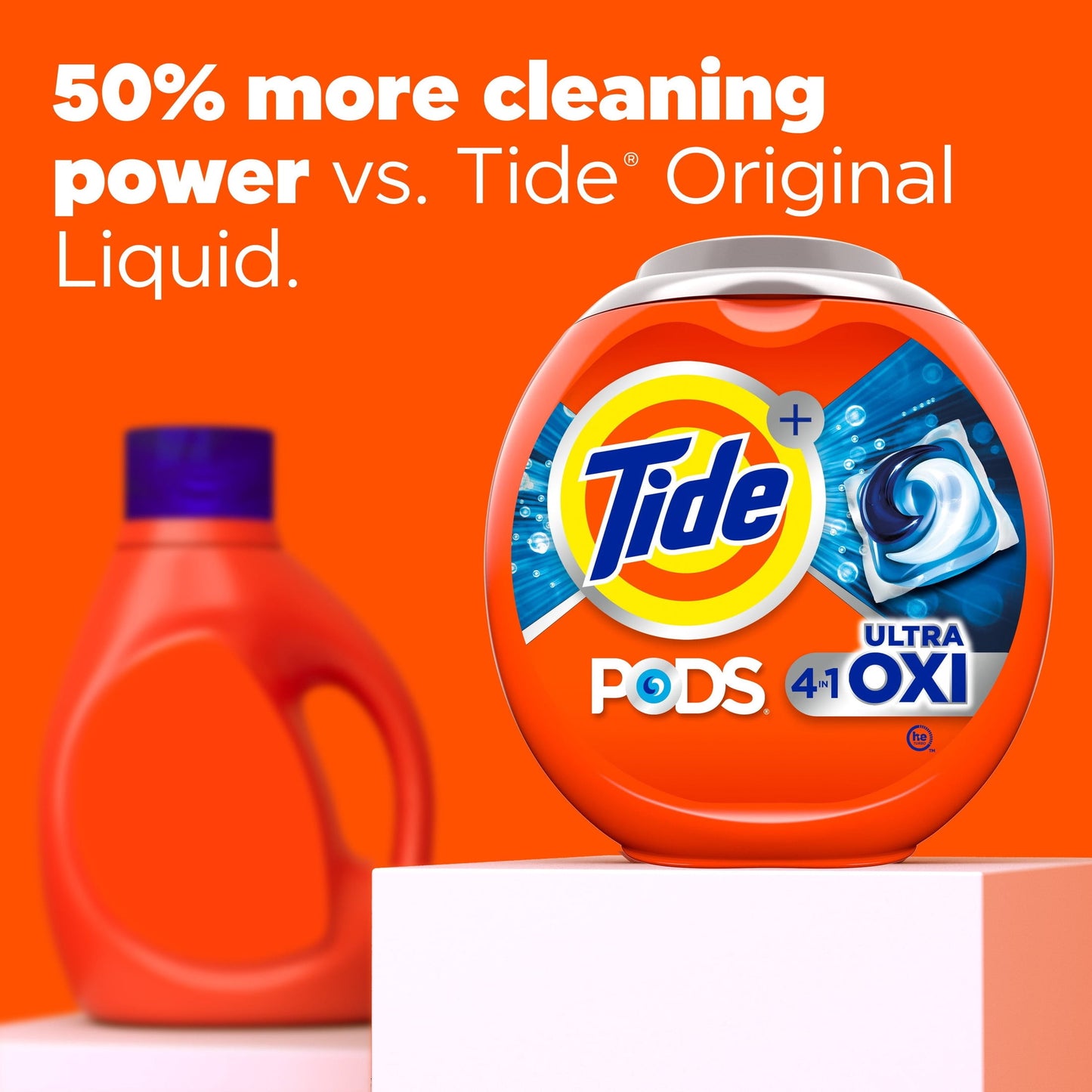 Tide PODS Laundry Detergent Soap Pacs, Ultra OXI, 57 Count
