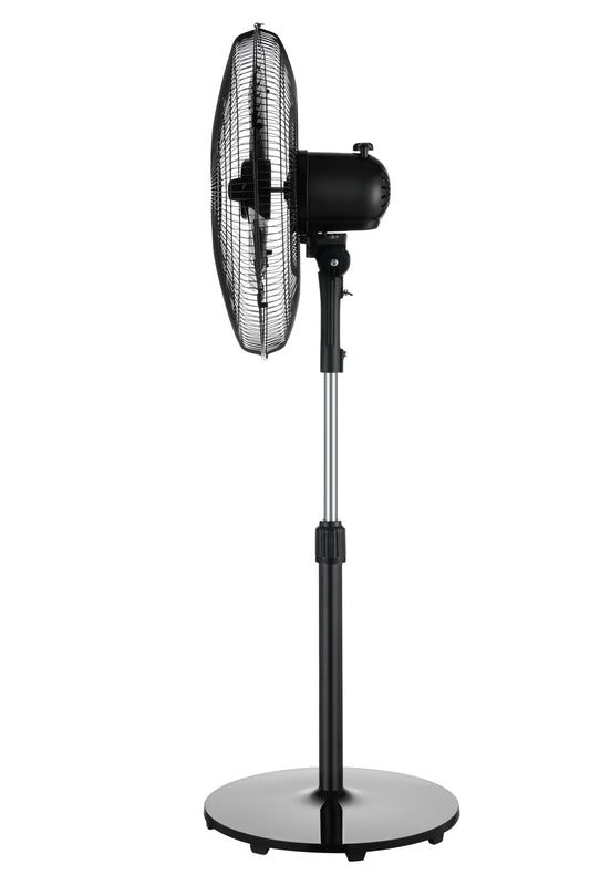 Mainstays 48-Inch Tall Pedestal Fan, 3-Speed Oscillating, Adjustable 18" Fan Head, Black, FS45-19MB