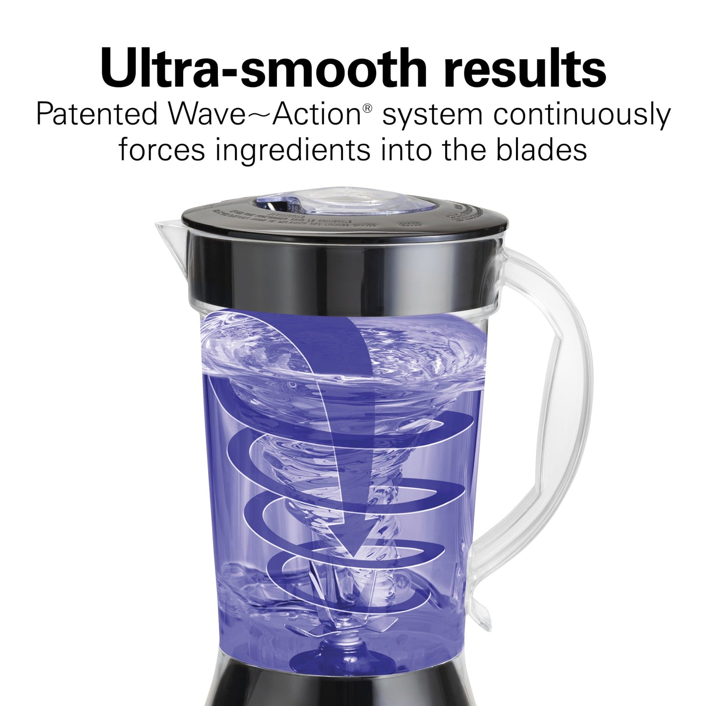 Hamilton Beach Smoothie Blender, 48 oz BPA-Free Jar 650 W 12-Function Countertop Blender for Kitchen, Black