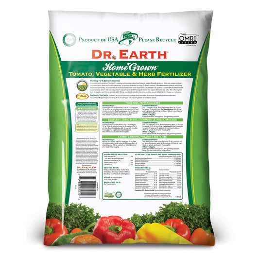 Dr. Earth Organic & Natural Home Grown Tomato and Vegetable Food, 4-6-3 Fertilizer, 12 lb.