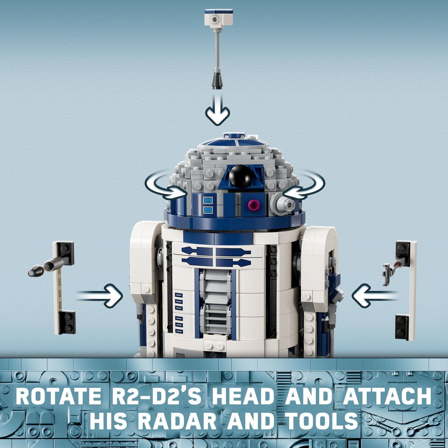LEGO Star Wars R2-D2 Brick Built Droid Figure, Collectible Star Wars Room Décor with Exclusive 25th Anniversary Minifigure Darth Malak, Creative Play Gift Idea for Kids or Fans Ages 10 and Up, 75379