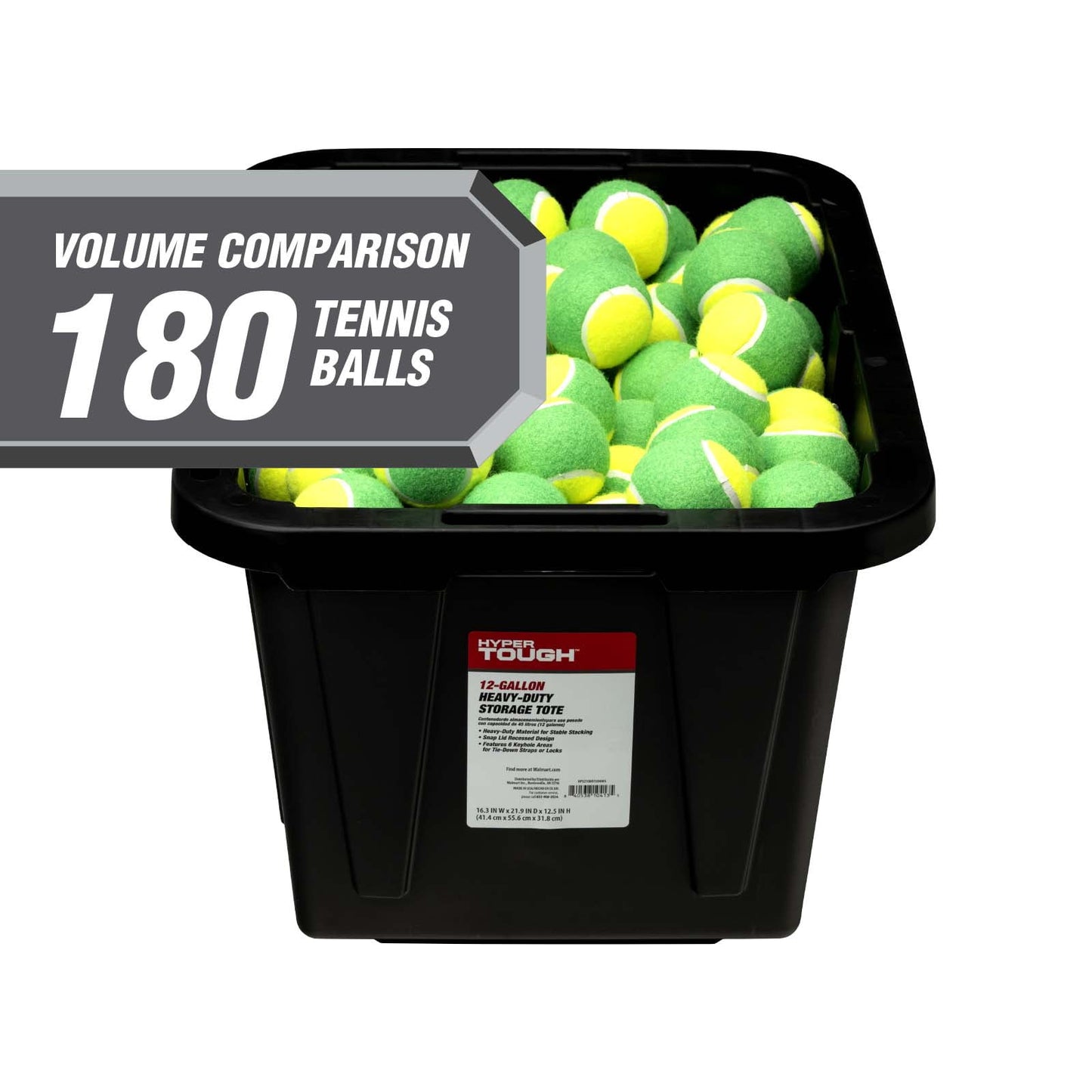 (Pack of 4) Hyper Tough 12 Gallon Small Storage Bin with Snap Lid, Black and Red, Heavy Duty Plastic Storage Container