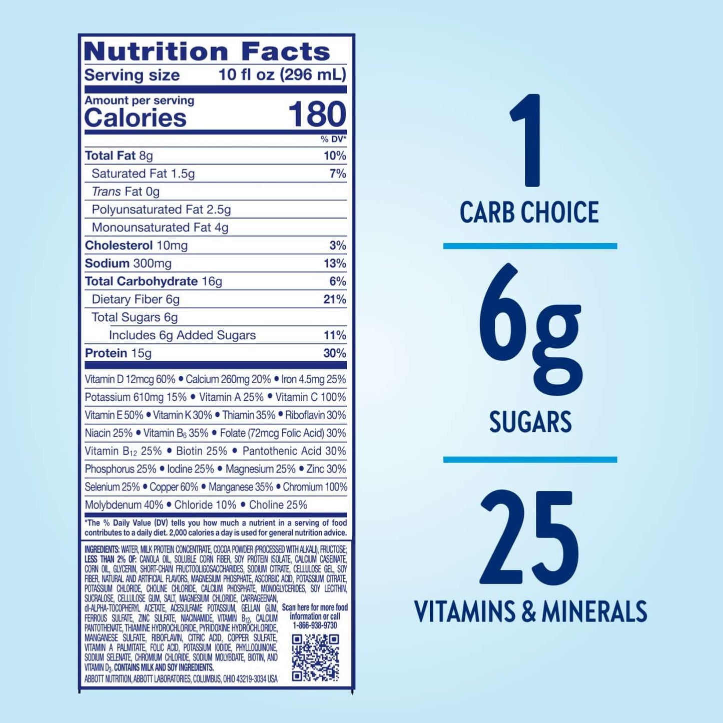 Glucerna Hunger Smart Diabetes Care Shake, Classic Chocolate, 10 Fl Oz, 12 Pack