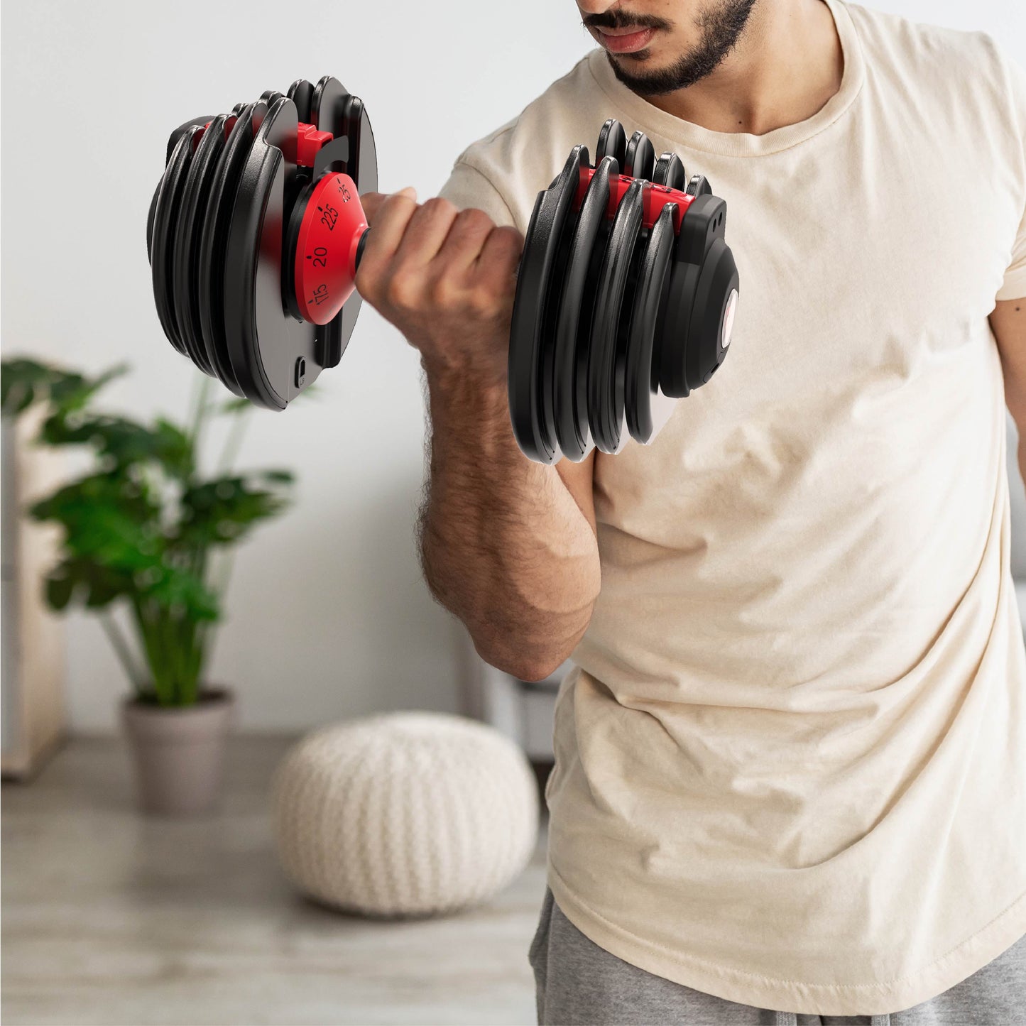 FitRx SmartBell, 9 in 1 Adjustable Dumbbell, 25 lb