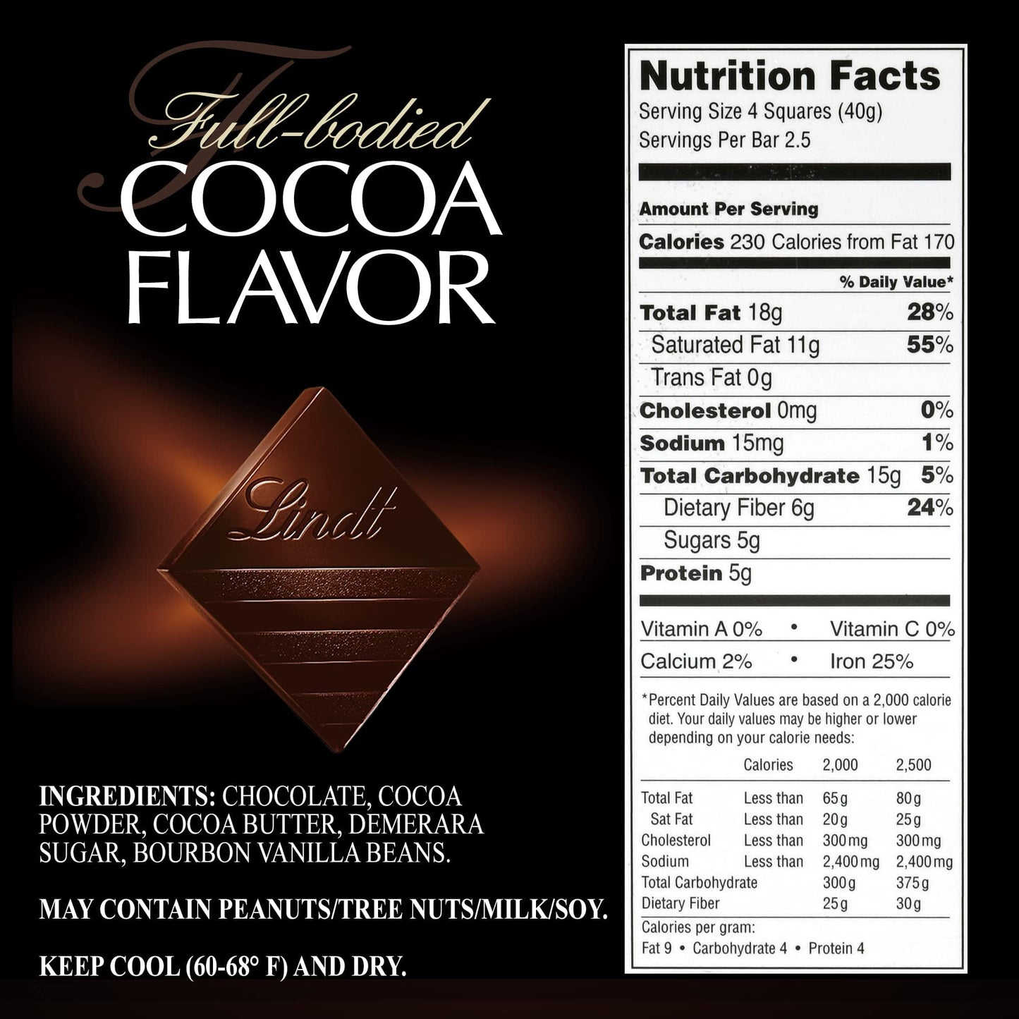 Lindt Excellence Bar, 85% Cocoa Extra Dark Chocolate, Gluten Free, Great for Holiday Gifting, 3.5 Ounce (Pack of 12)