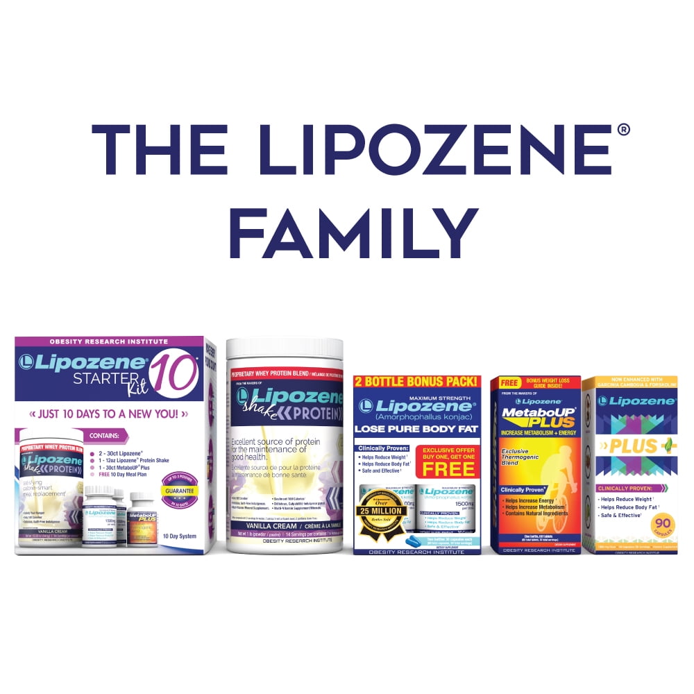 Lipozene Amorphophallus Konjac Maximum Strength Weight Loss Pills, 60Ct