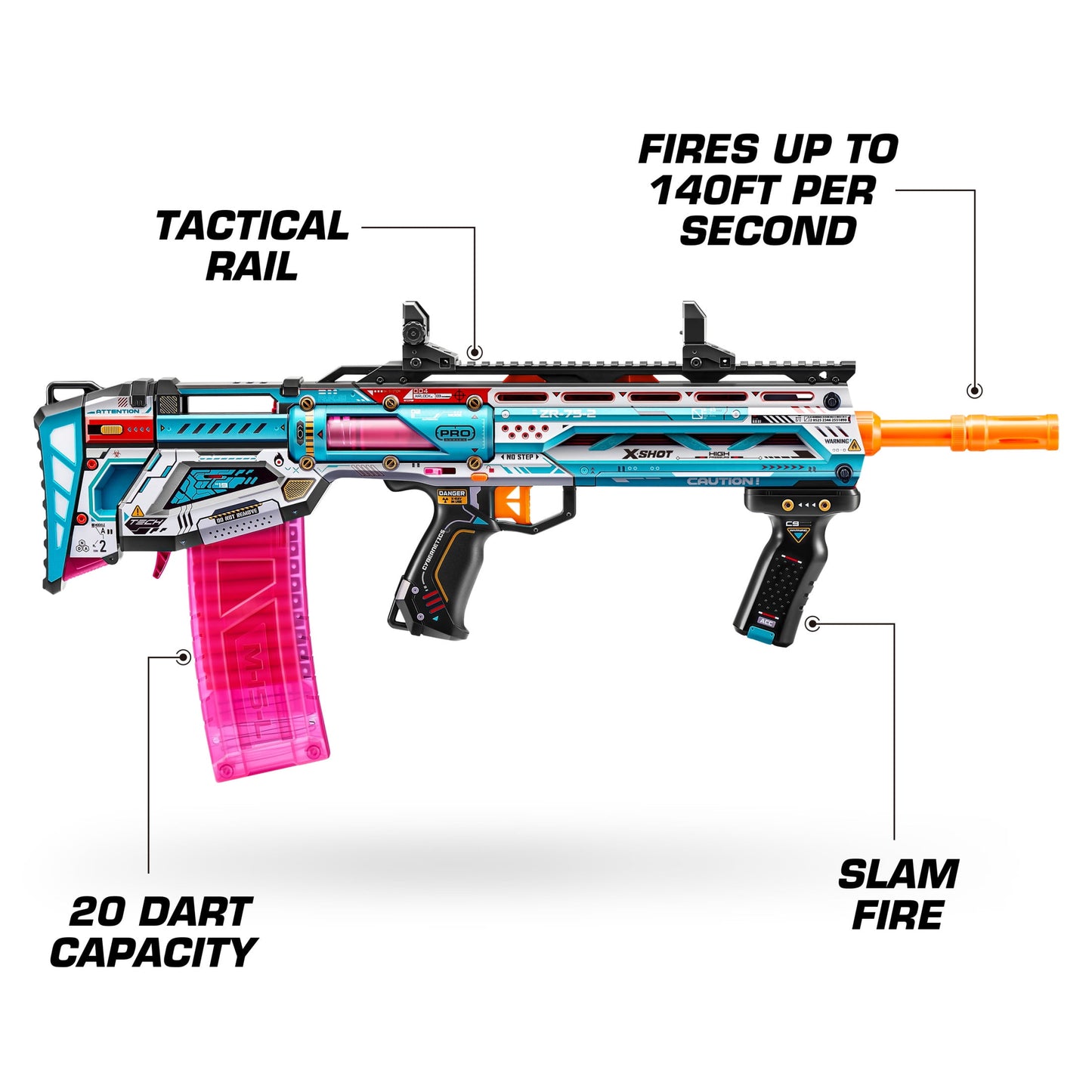 XSHOT SKINS Pro Series 1 Long Shot (40 Darts) Outdoor Blaster by ZURU for Ages 14+
