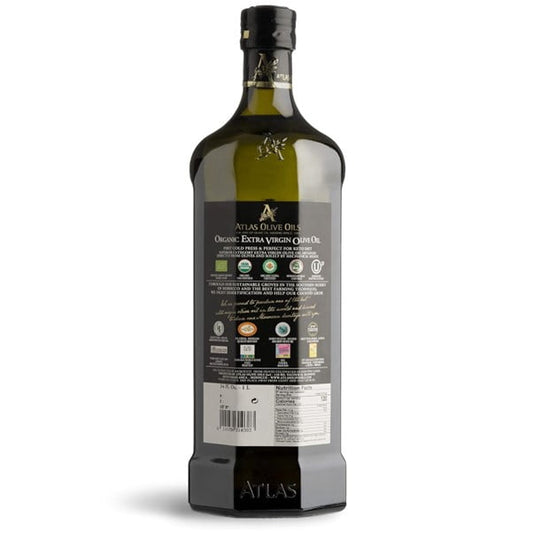 Atlas 1LT Organic Cold Press Extra Virgin Olive Oil Moroccan Polyphenol Rich 34 oz