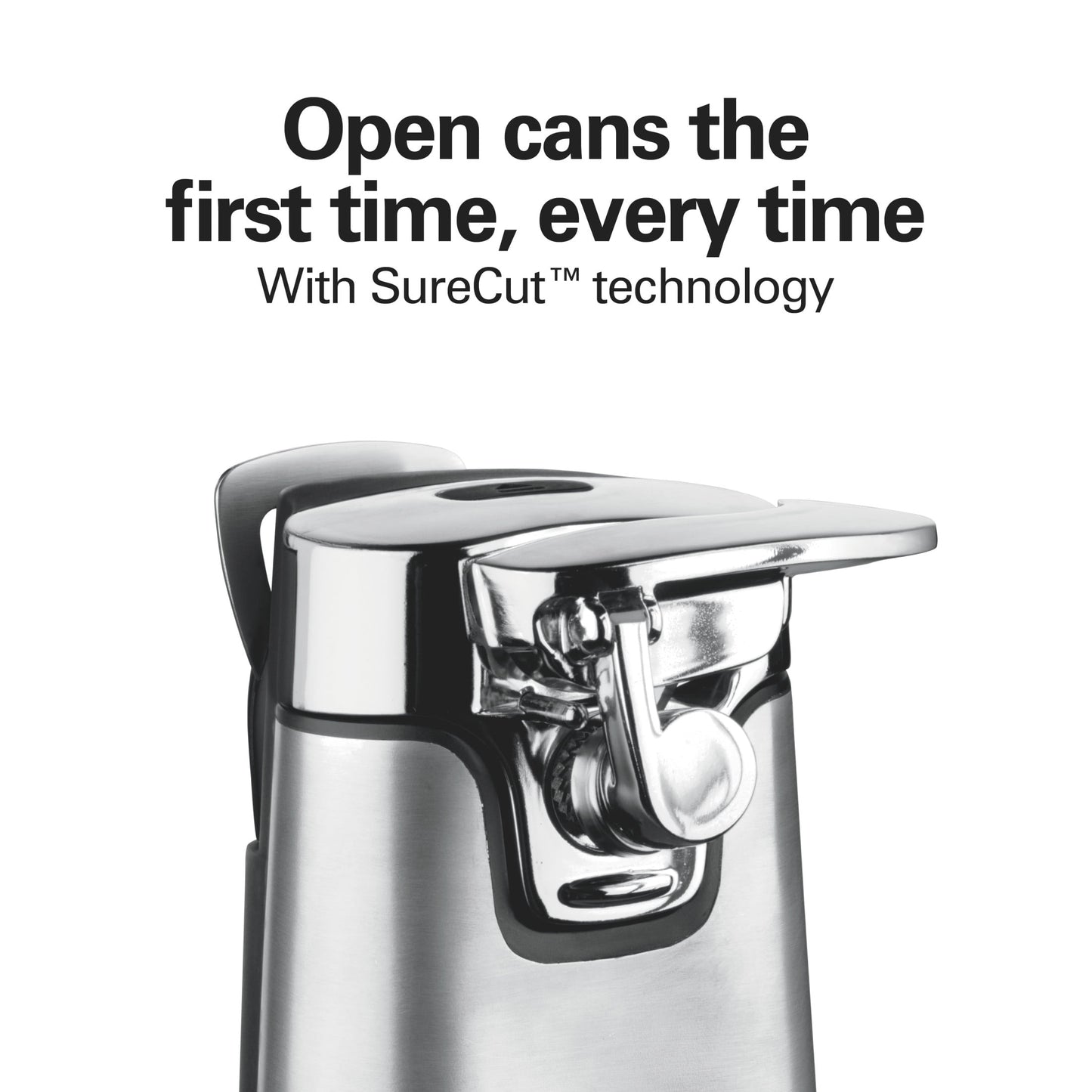Hamilton Beach SureCut Electric Can Opener, One-Touch, Hands-Free, Multi-Tool Included, Stainless Steel