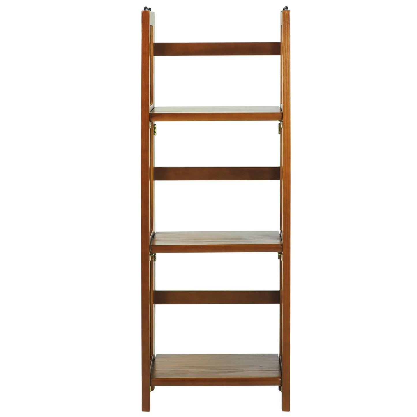 Casual Home 3 Shelf 14 Inch Folding Office Wood Furniture Bookcase, Honey Oak