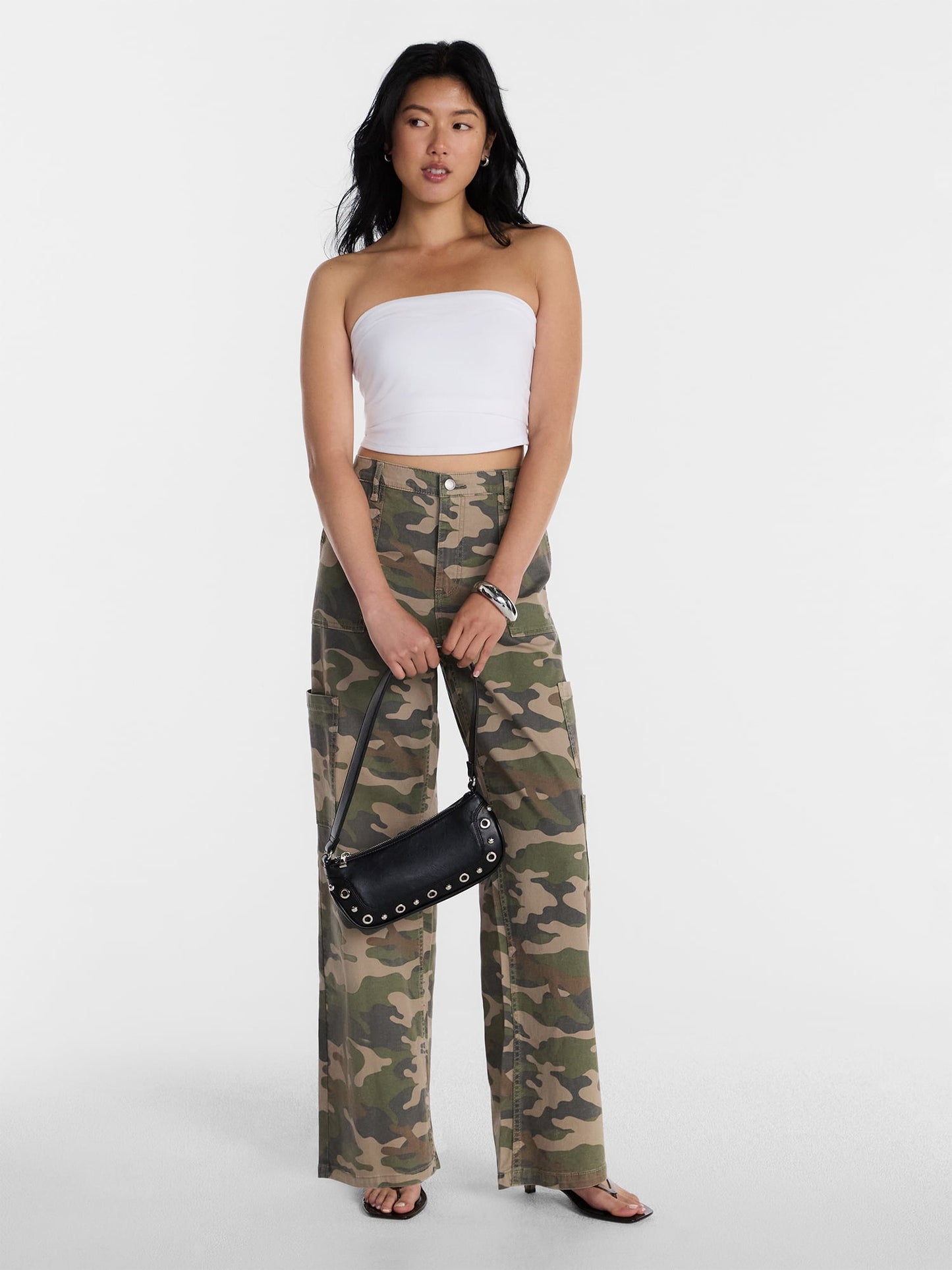 No Boundaries Wide Leg Cargo Pants, 31.5'' Inseam, Women's and Women's Plus XXS-4X