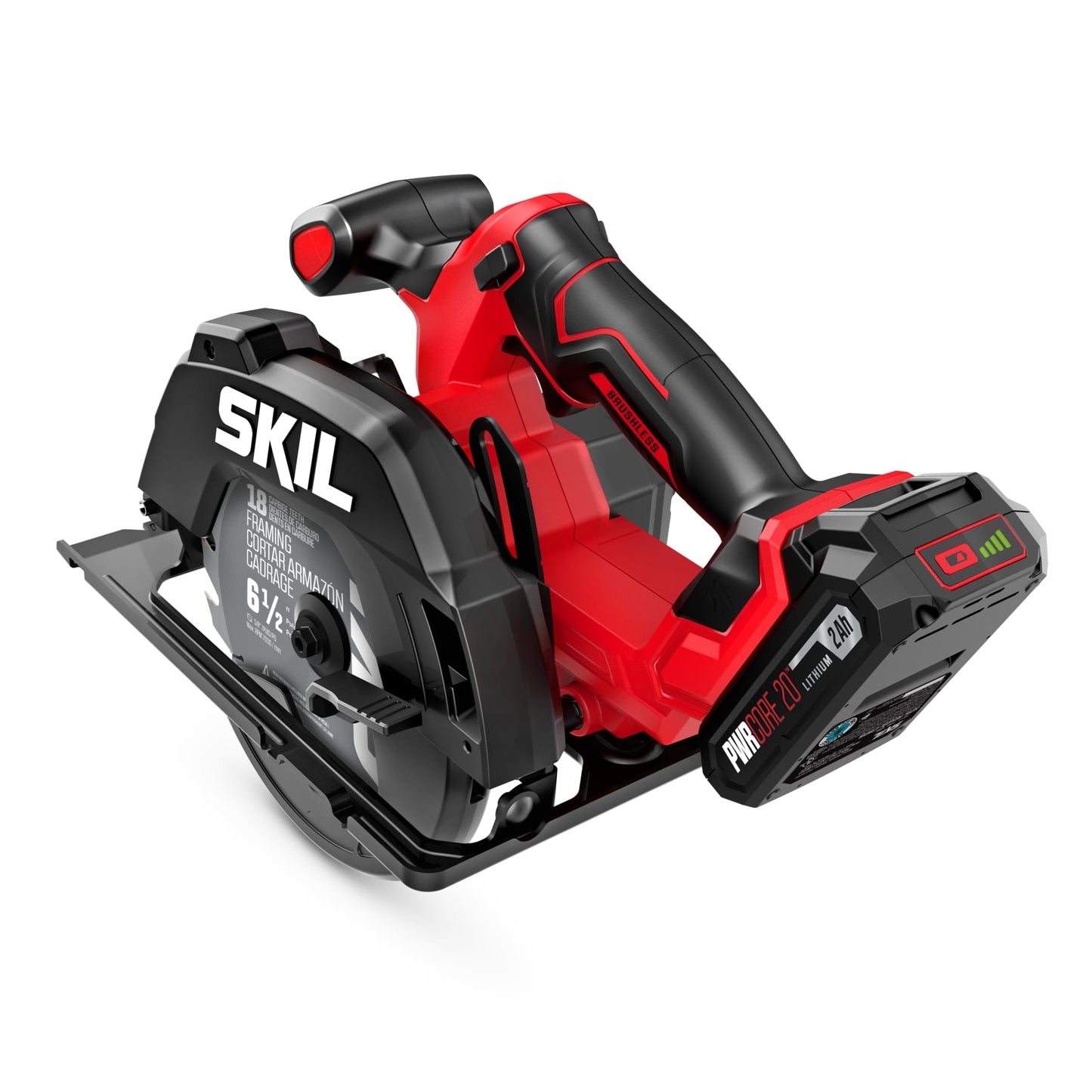 SKIL PWRCORE 20™ Brushless 20V 6 1/2 In. Circular Saw Kit with 2.0Ah Battery and standard Charger-CR6413B-11