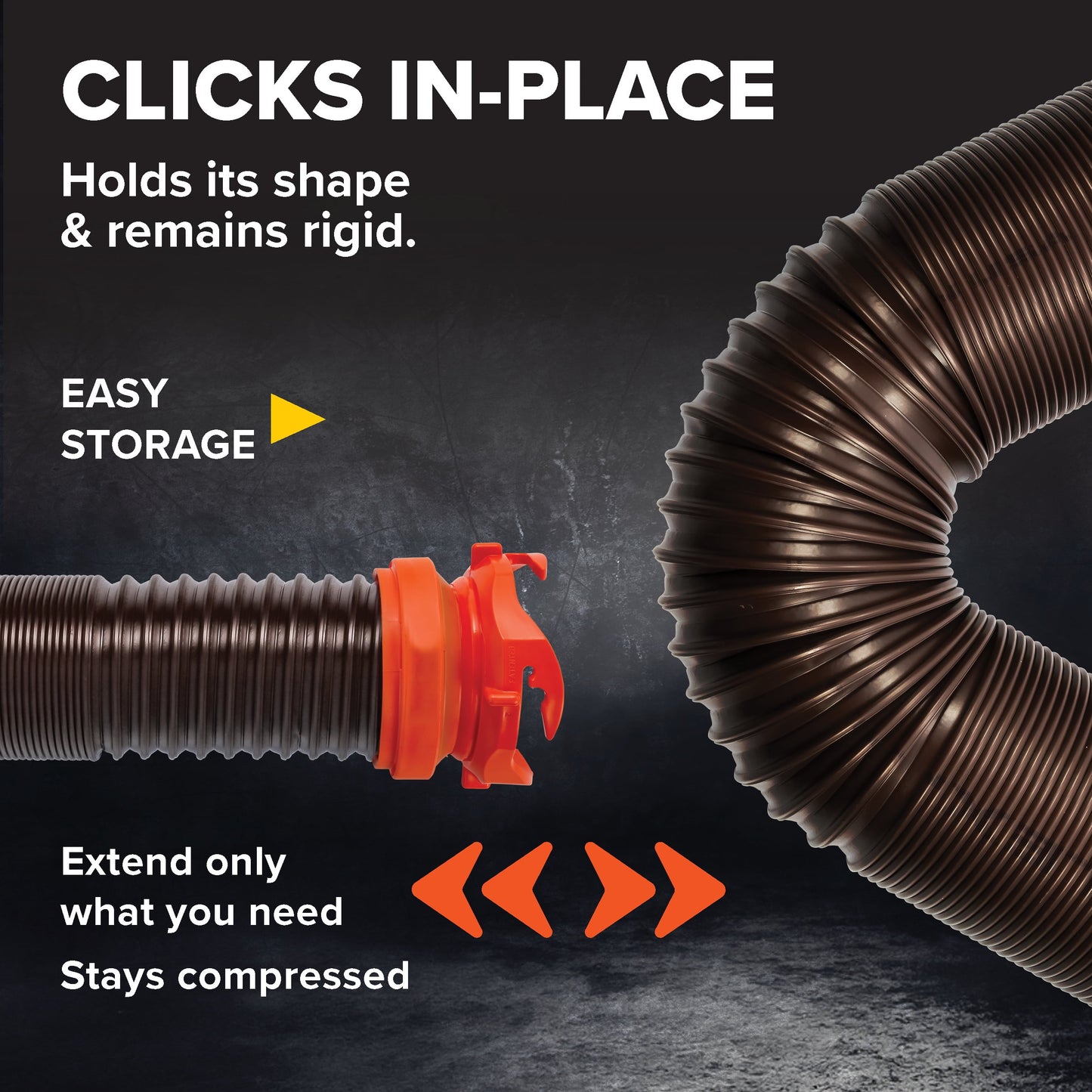 Camco RhinoFLEX 20ft RV Sewer Hose Kit - 23 Mils of Polyolefin, Black (39744)