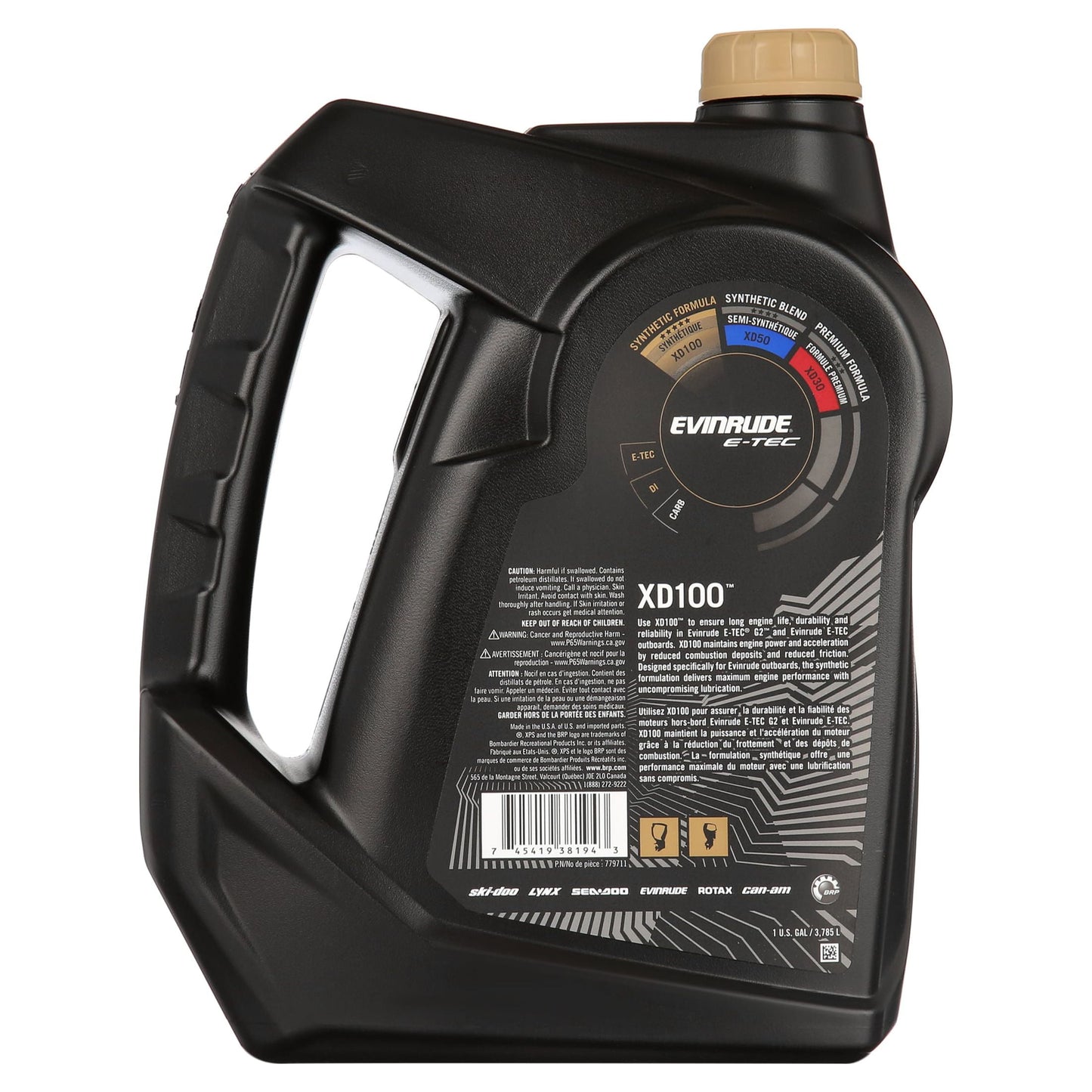 Johnson Evinrude OMC OEM XPS XD100 Synthetic Formula DI Engine Oil, 779711