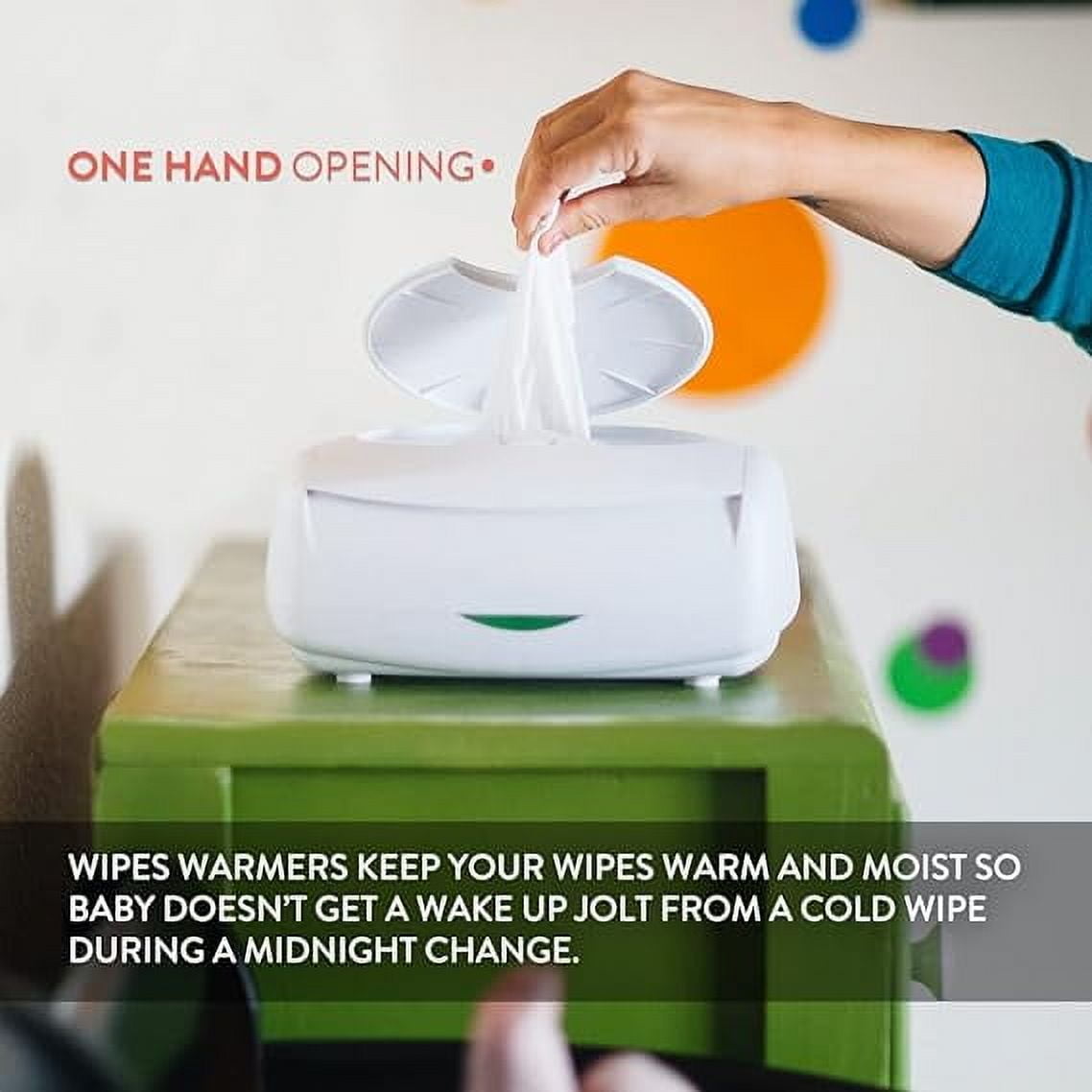 Prince Lionheart White Ultimate Wipes Warmer with Integrated Nightlight and Ever Fresh System