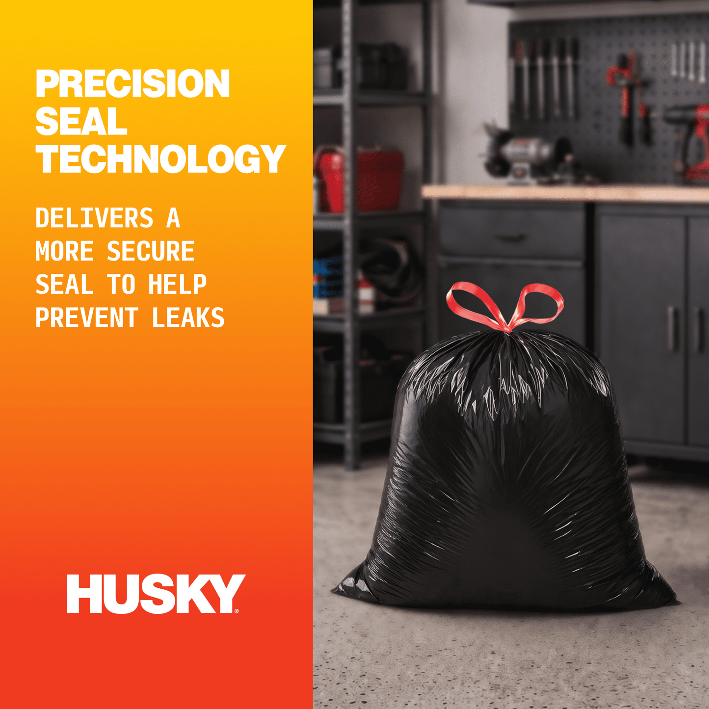 Husky 30 Gallon Large Drawstring Trash Bags, 80 Bags