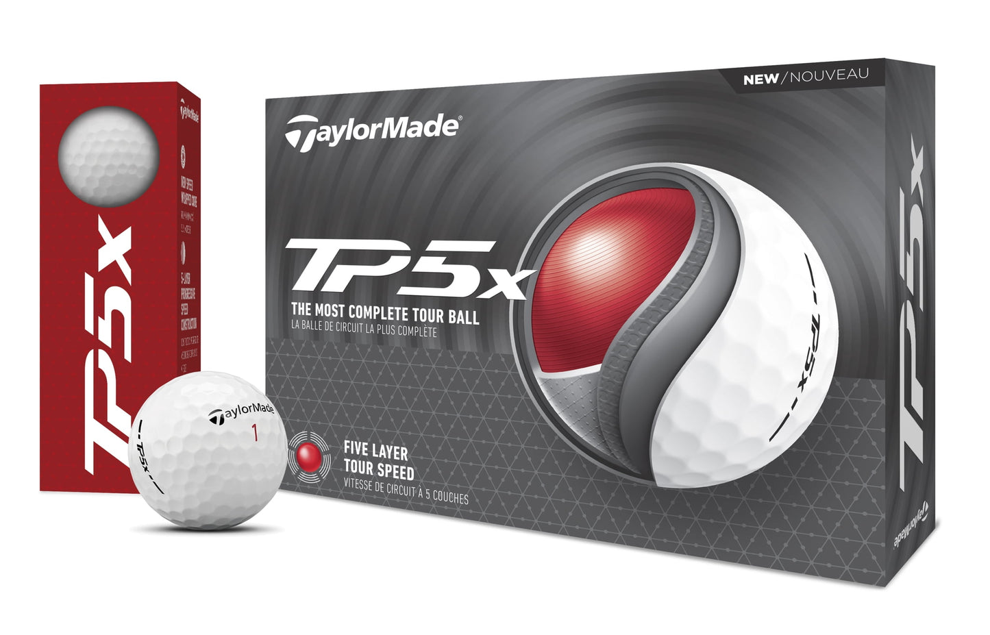 TaylorMade TP5X Golf Balls 12pk, White