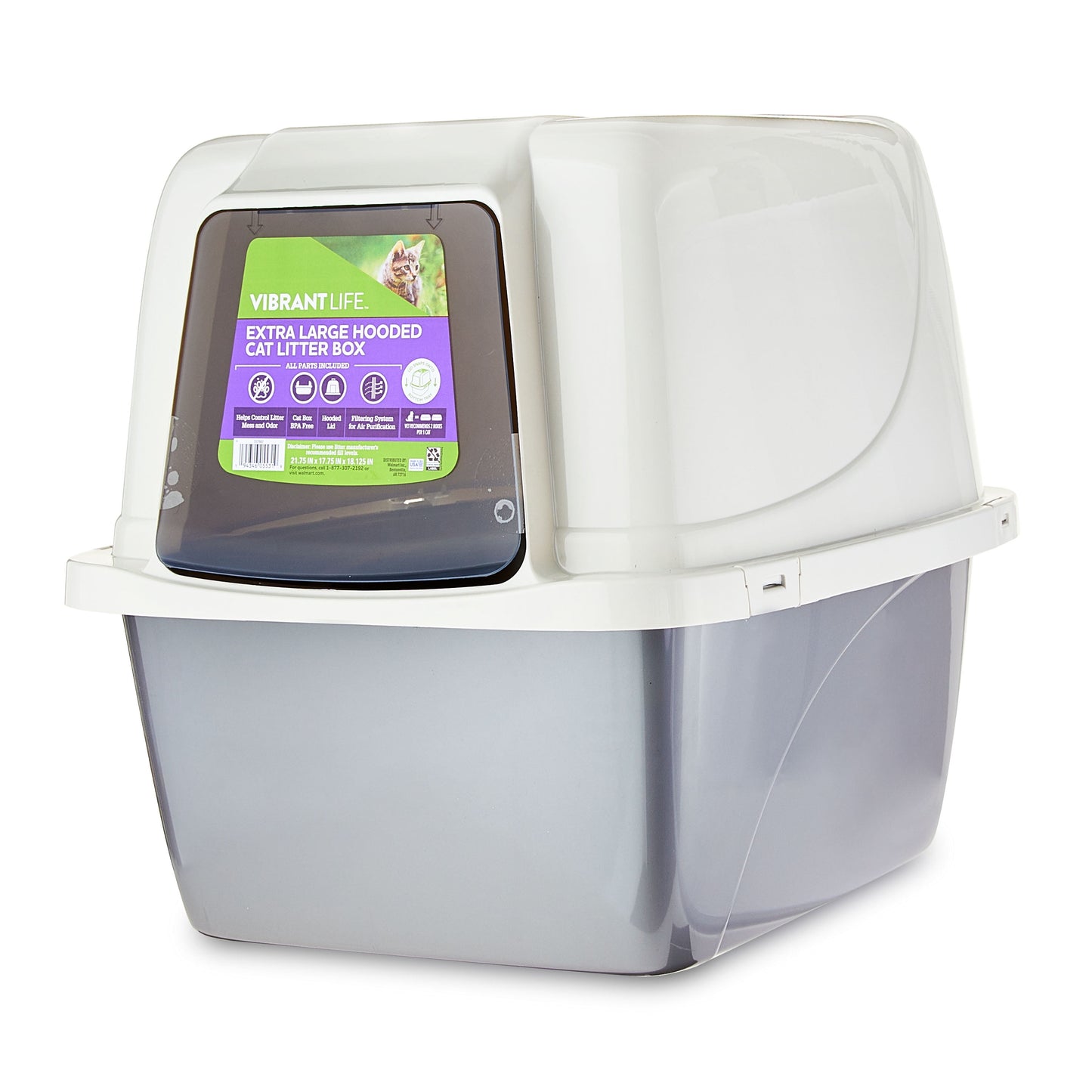 Vibrant Life Extra-Large Hooded Enclosed Cat Litter Box