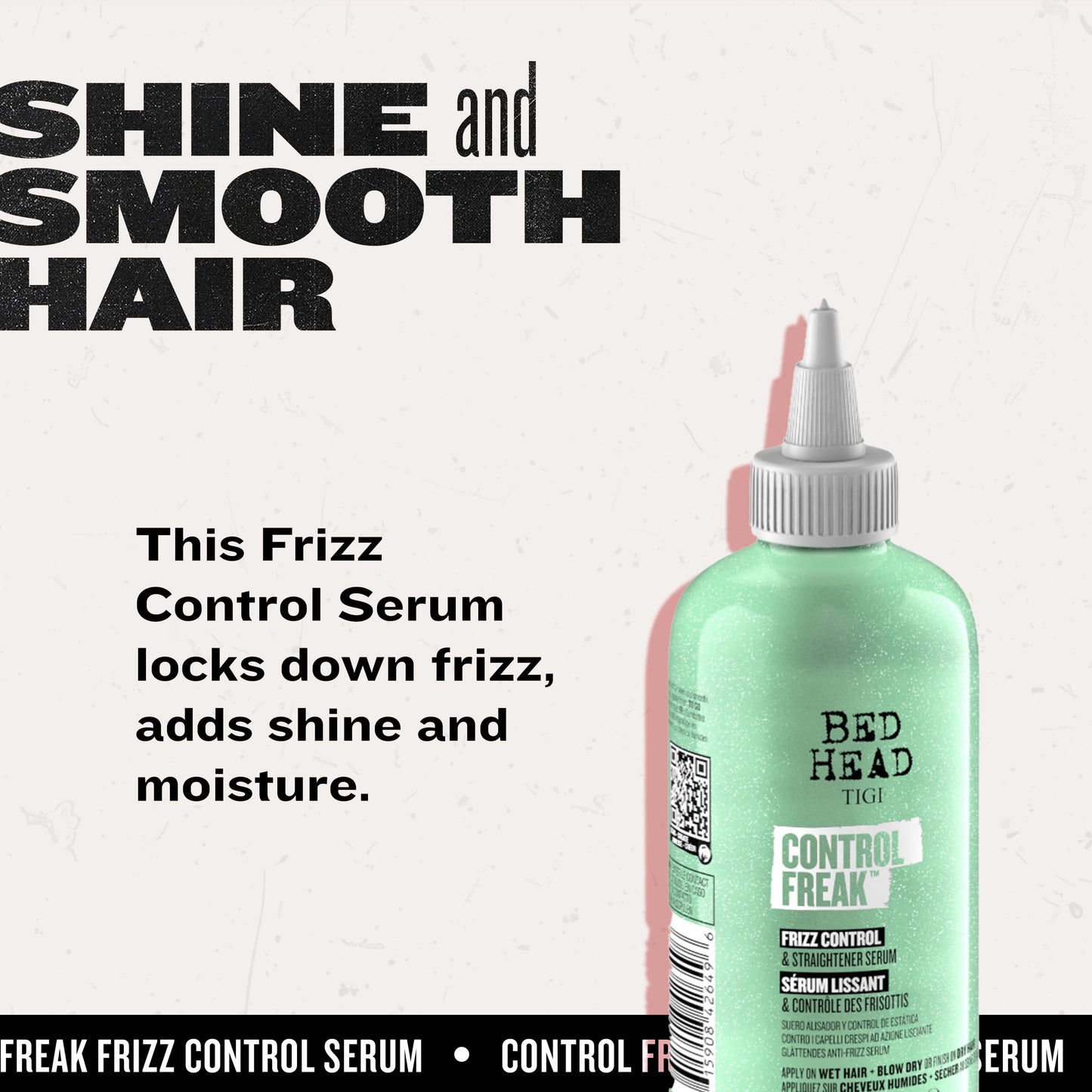 TIGI Bed Head Control Freak, Anti-Frizz and Straightening Serum, 2 Pack