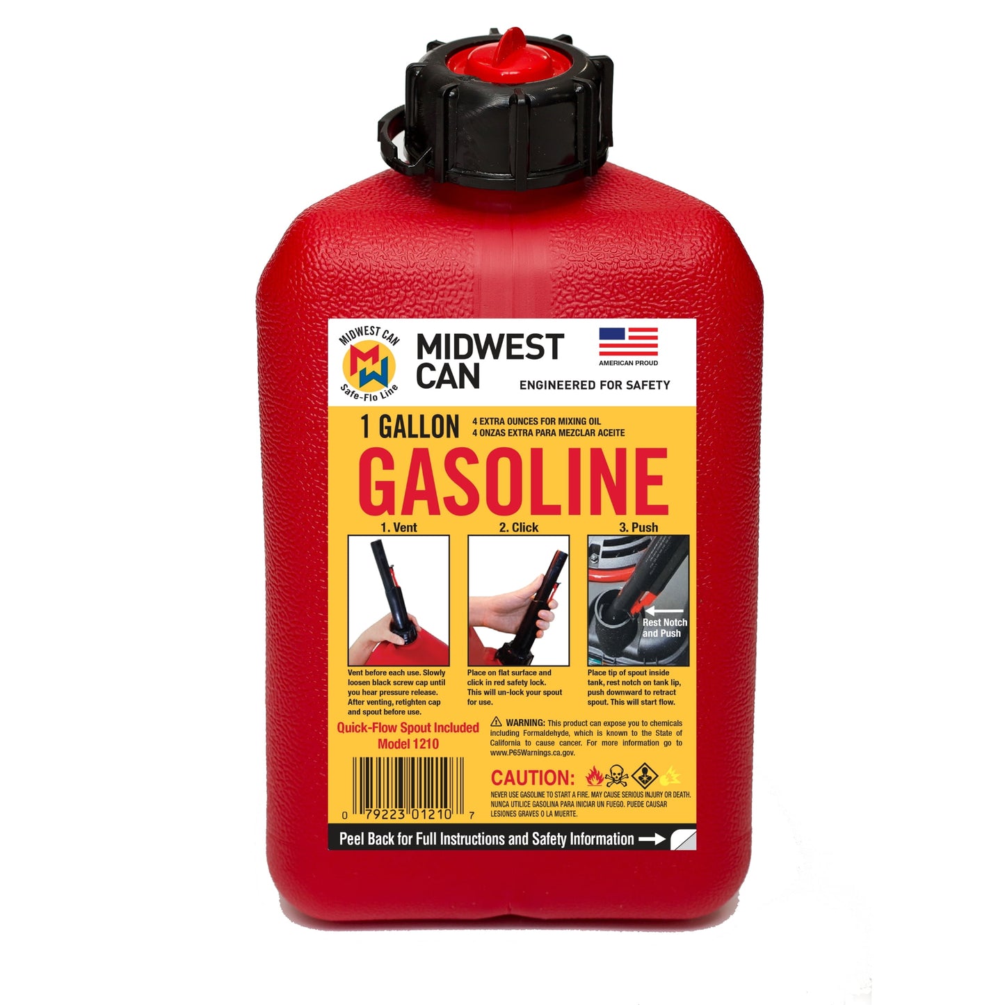 New Stens 5 Gallon Fuel Can 765-104 for No-Spill 1450
