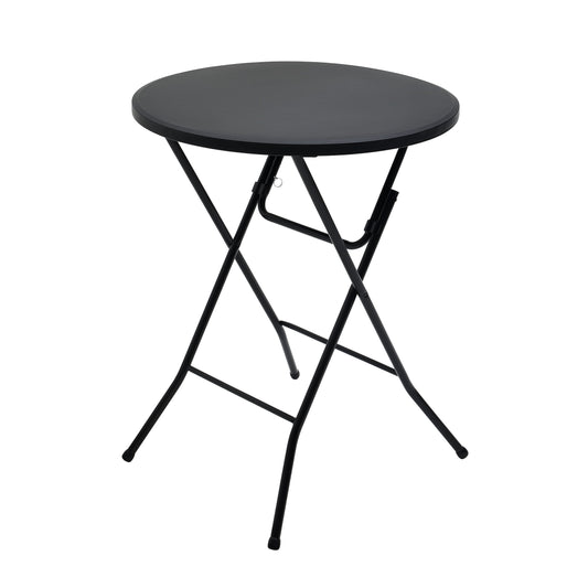 Mainstays 31" Round High-Top Cocktail Folding Table, Black