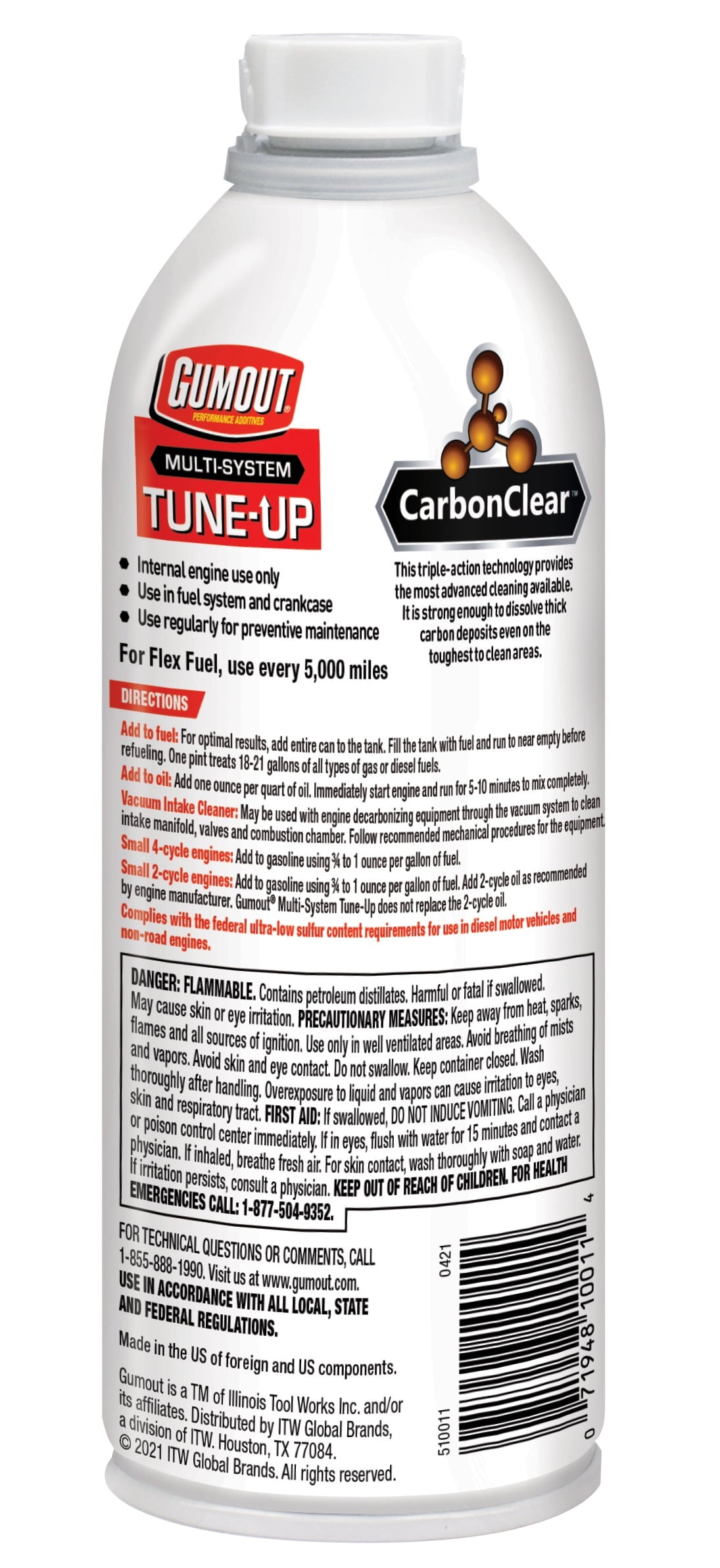 (6 pack) Gumout Multi-System Tune-up 16 oz Automotive Additive - 510011W